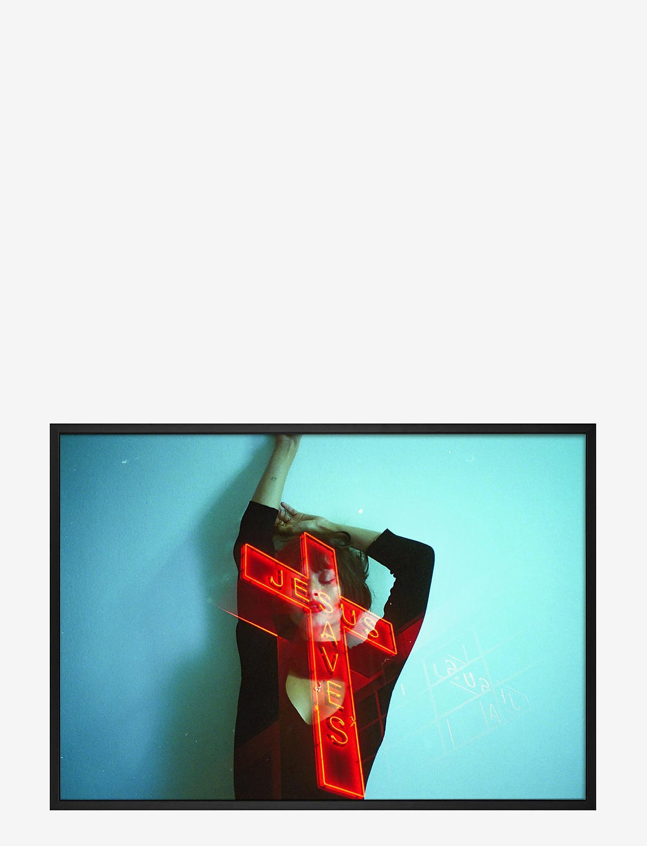 Democratic Gallery - Poster Jesus Saves - lowest prices - red - 0