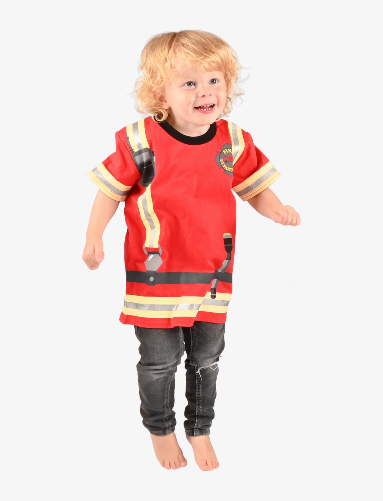 Den goda fen Fireman T-Shirt, Character Costumes, Rød, Str: 110/116