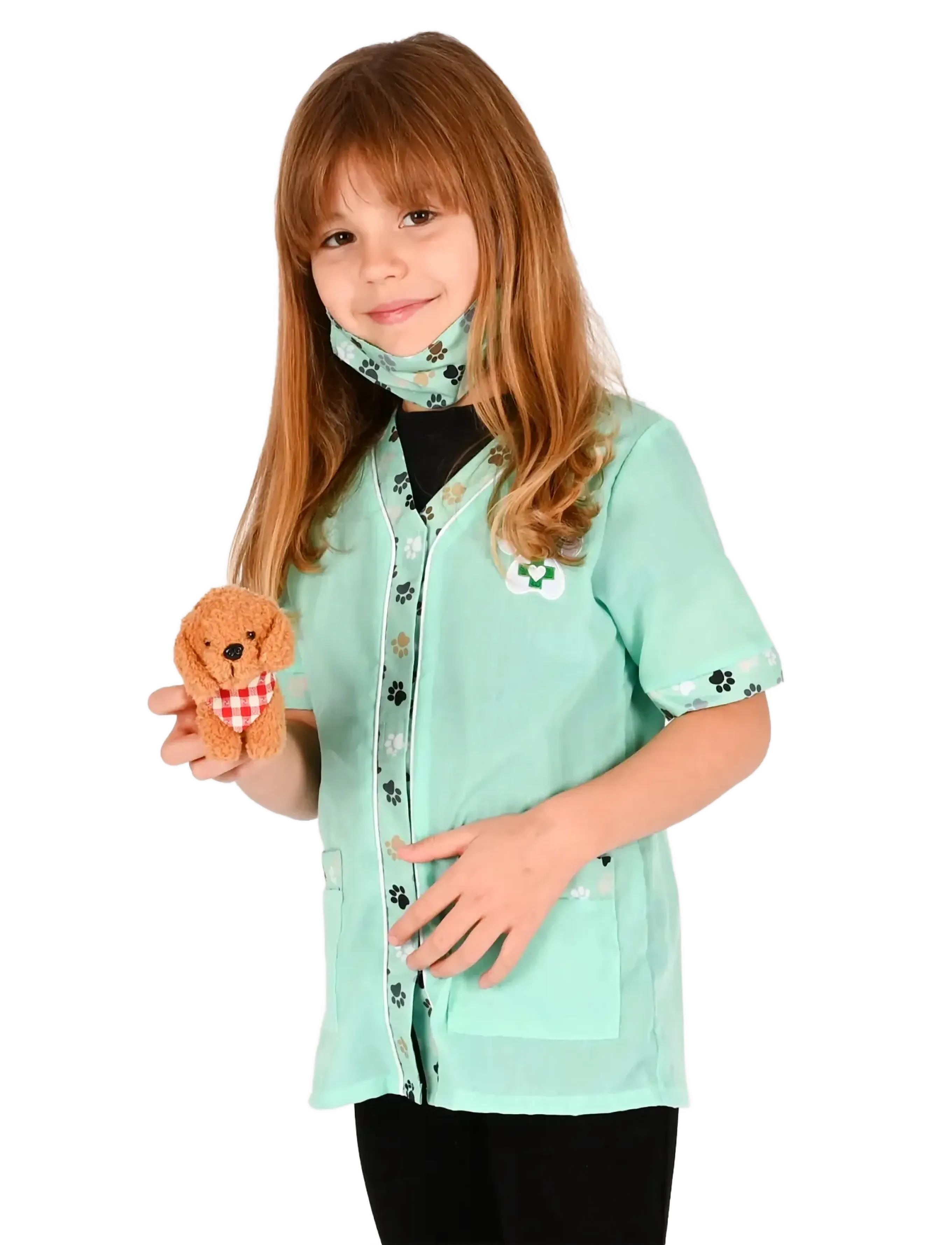 Den goda fen Veterinarian, Børn, Character Costumes, Grøn, Str: 110/116