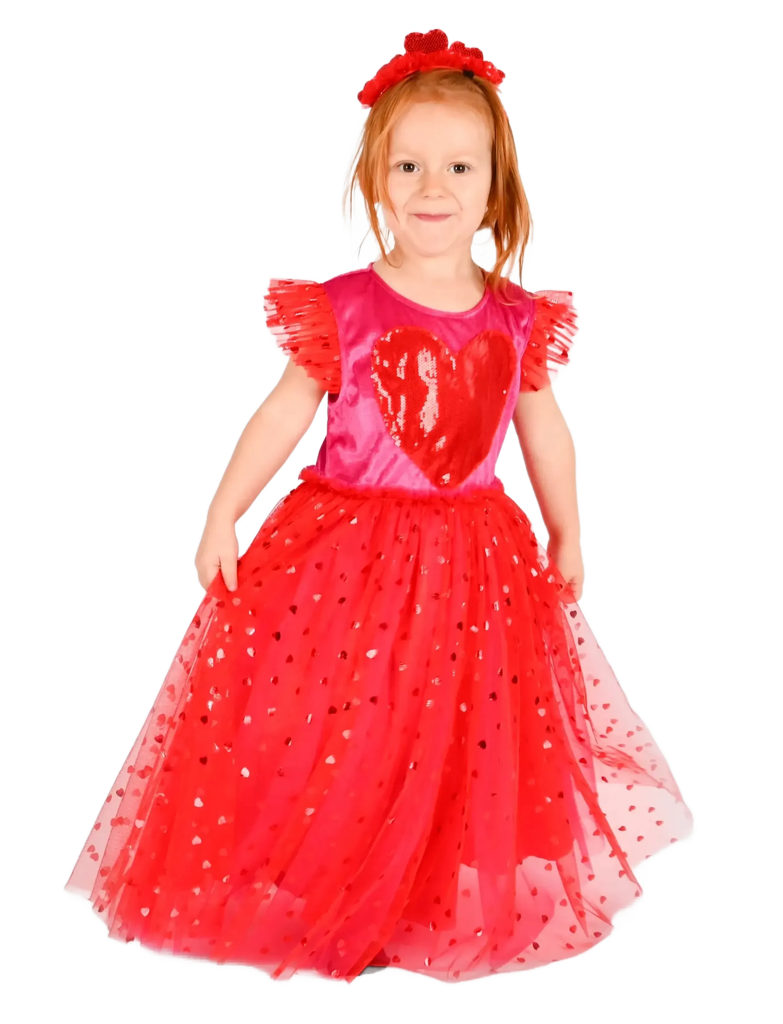 Den goda fen Dress Of Love Set, 110/116, Red, Kostumer Og Tilbehør > Karakterkostumer, Børn
