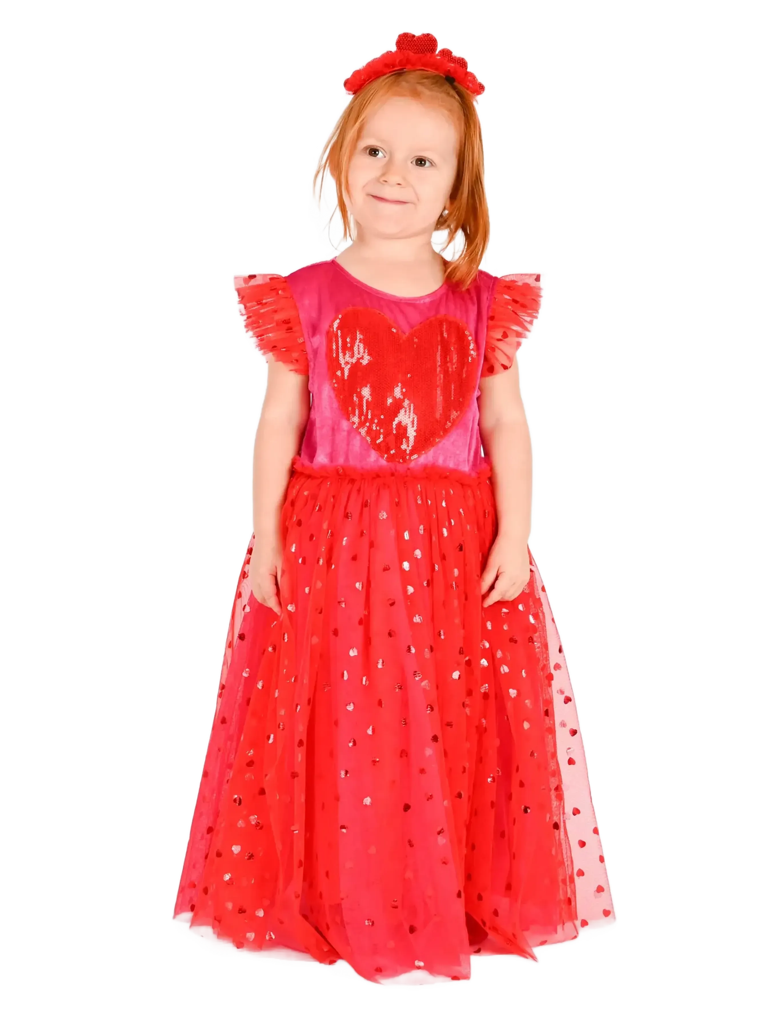 Den goda fen Dress Of Love Set, Børn, Character Costumes, Rød, Str: 122/128