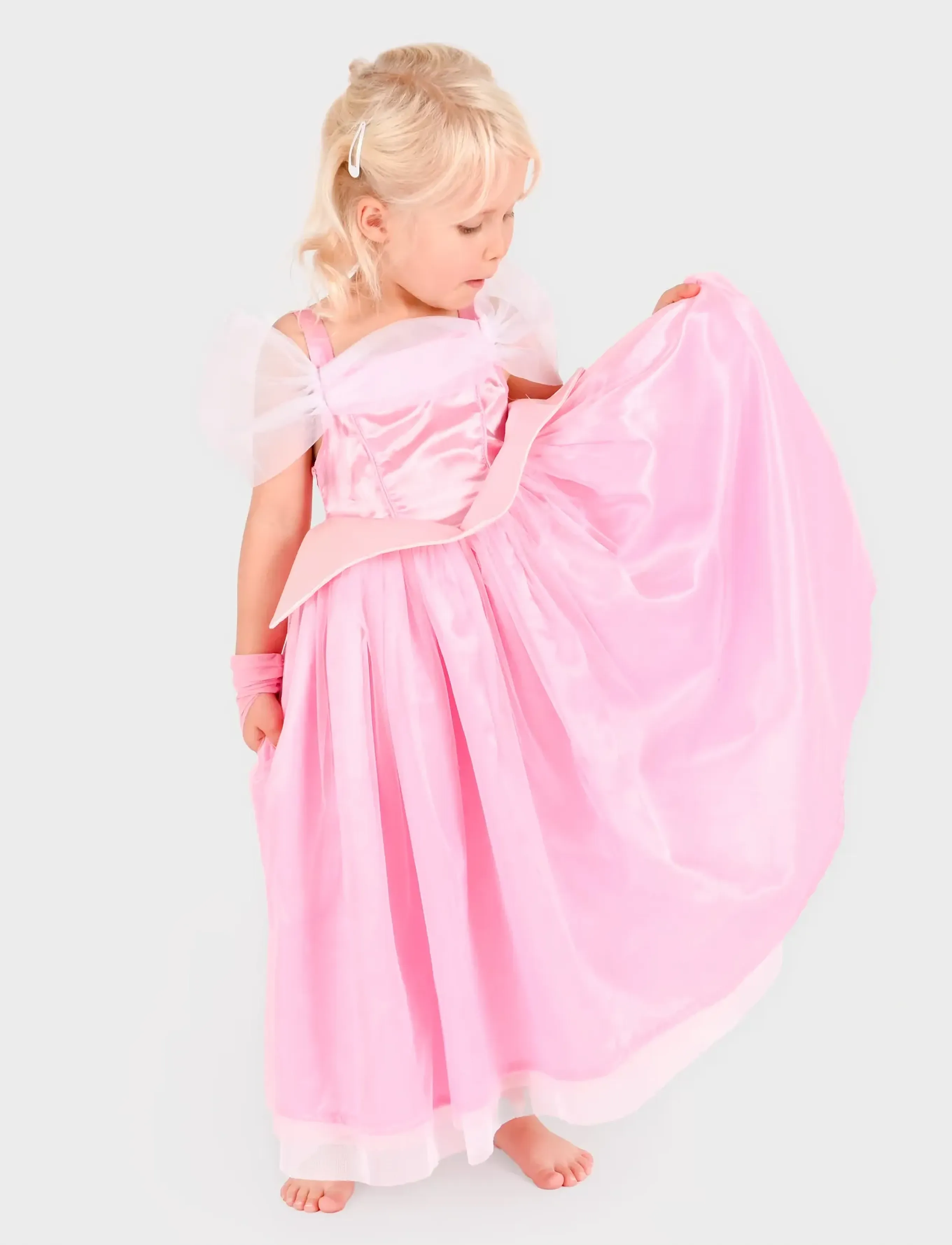 Den goda fen Dress Fairytale Princess Set, 98/104, Pink, Kostumer Og Tilbehør > Karakterkostumer, Børn