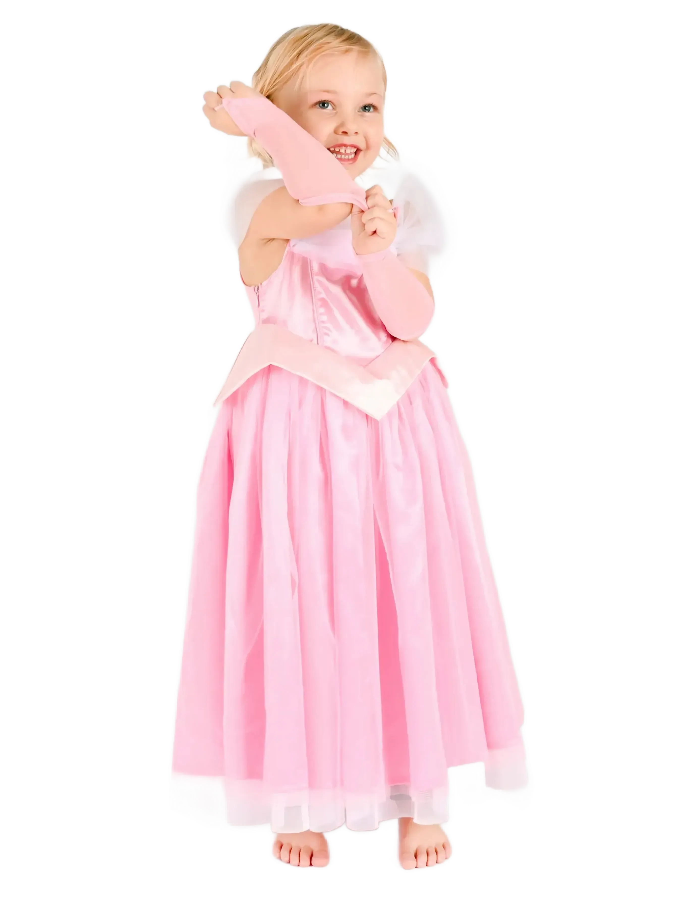 Den goda fen Dress Fairytale Princess Set, 110/116, Pink, Kostumer Og Tilbehør > Karakterkostumer, Børn