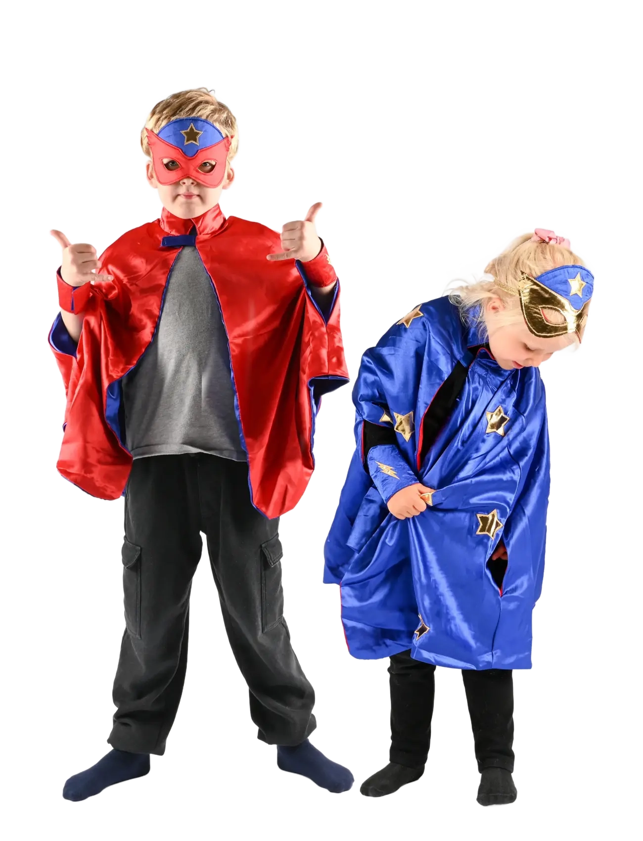 DEN GODA FEN Cape W Accessoires Blau/Rot Rot - 98/128 - Kinder