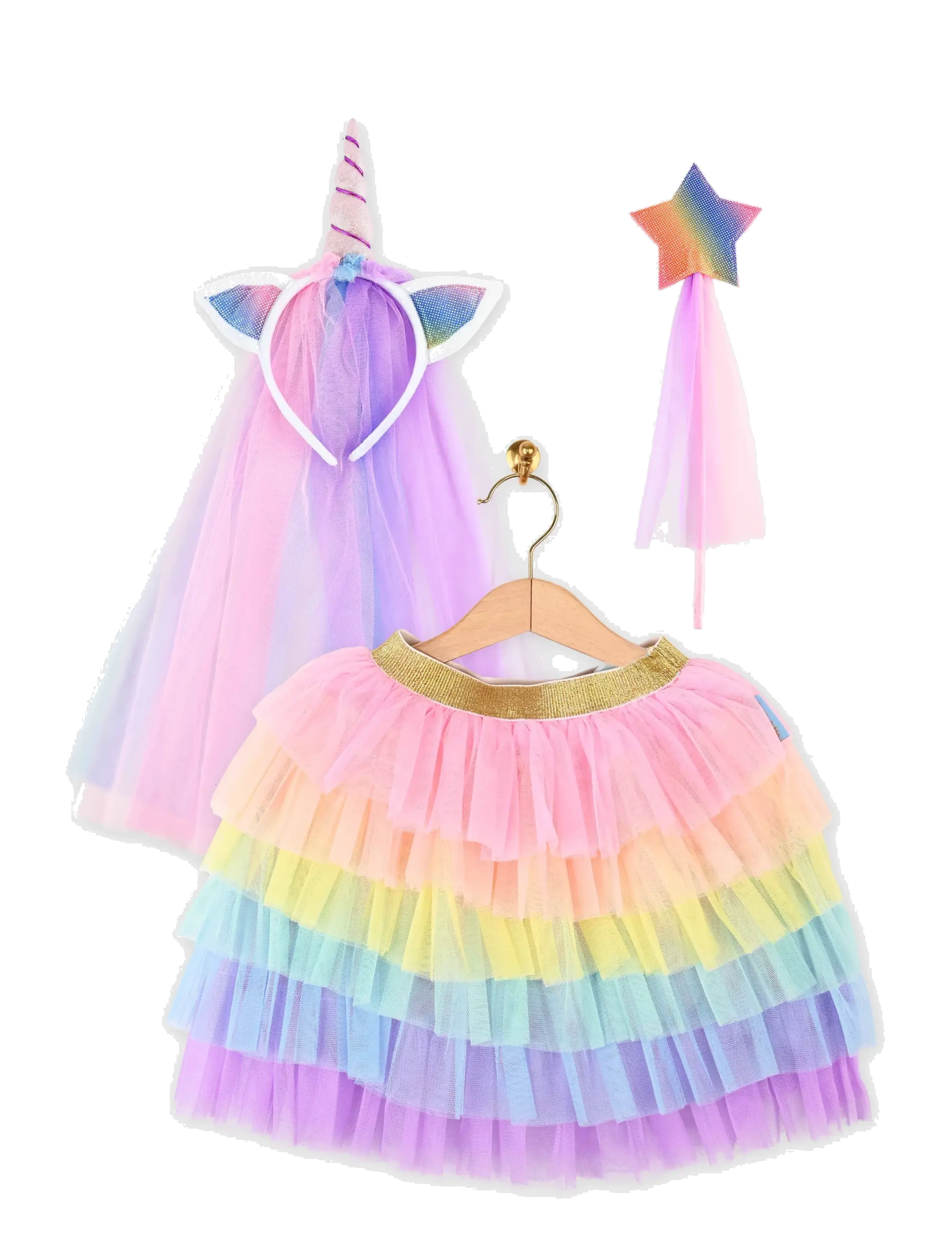 DEN GODA FEN Tutu Unicorn Set Patterned - 116/128 - Kinder