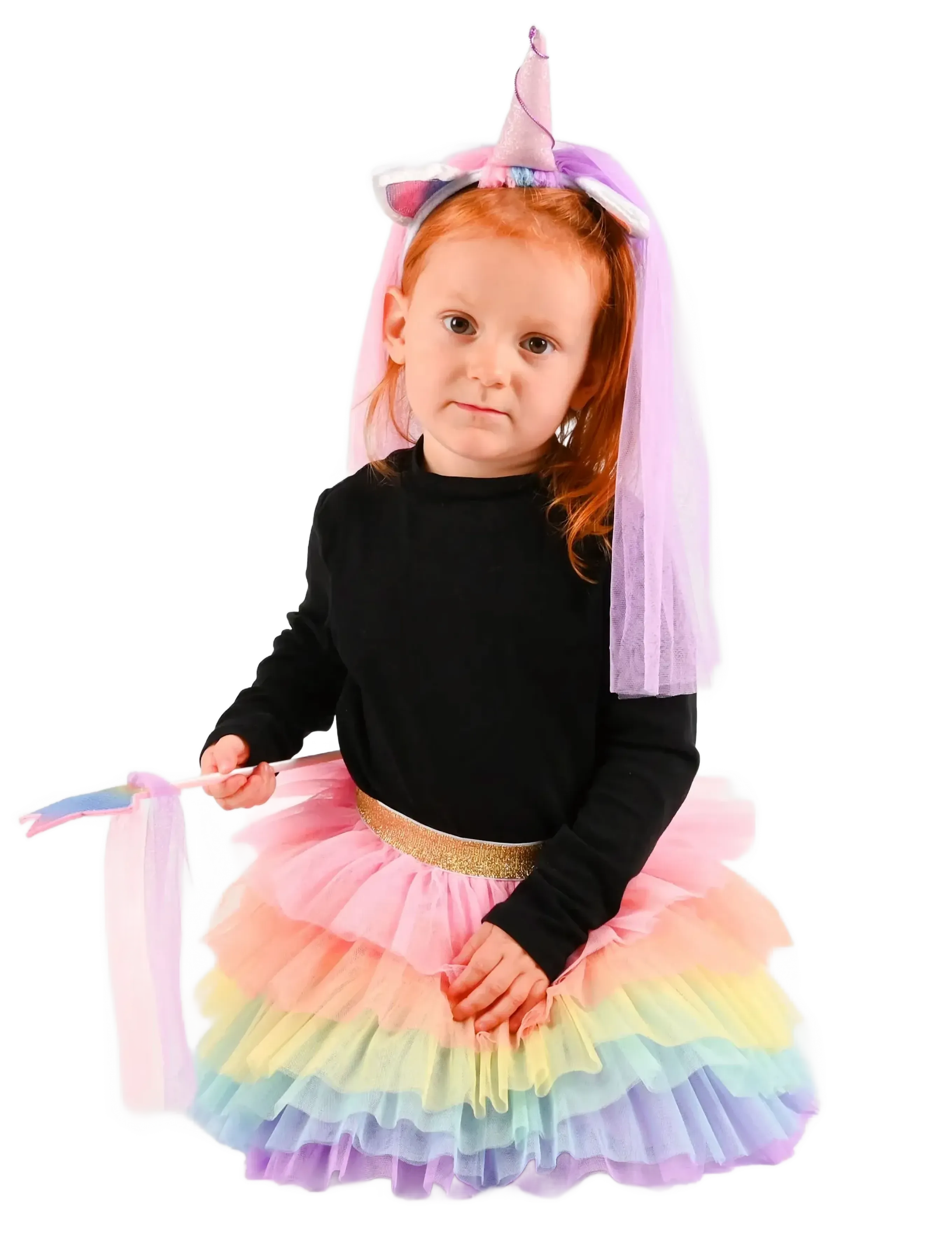 Den goda fen Tutu Unicorn Set, Børn, Character Costumes, Multi/mønstret, Str: 116/128