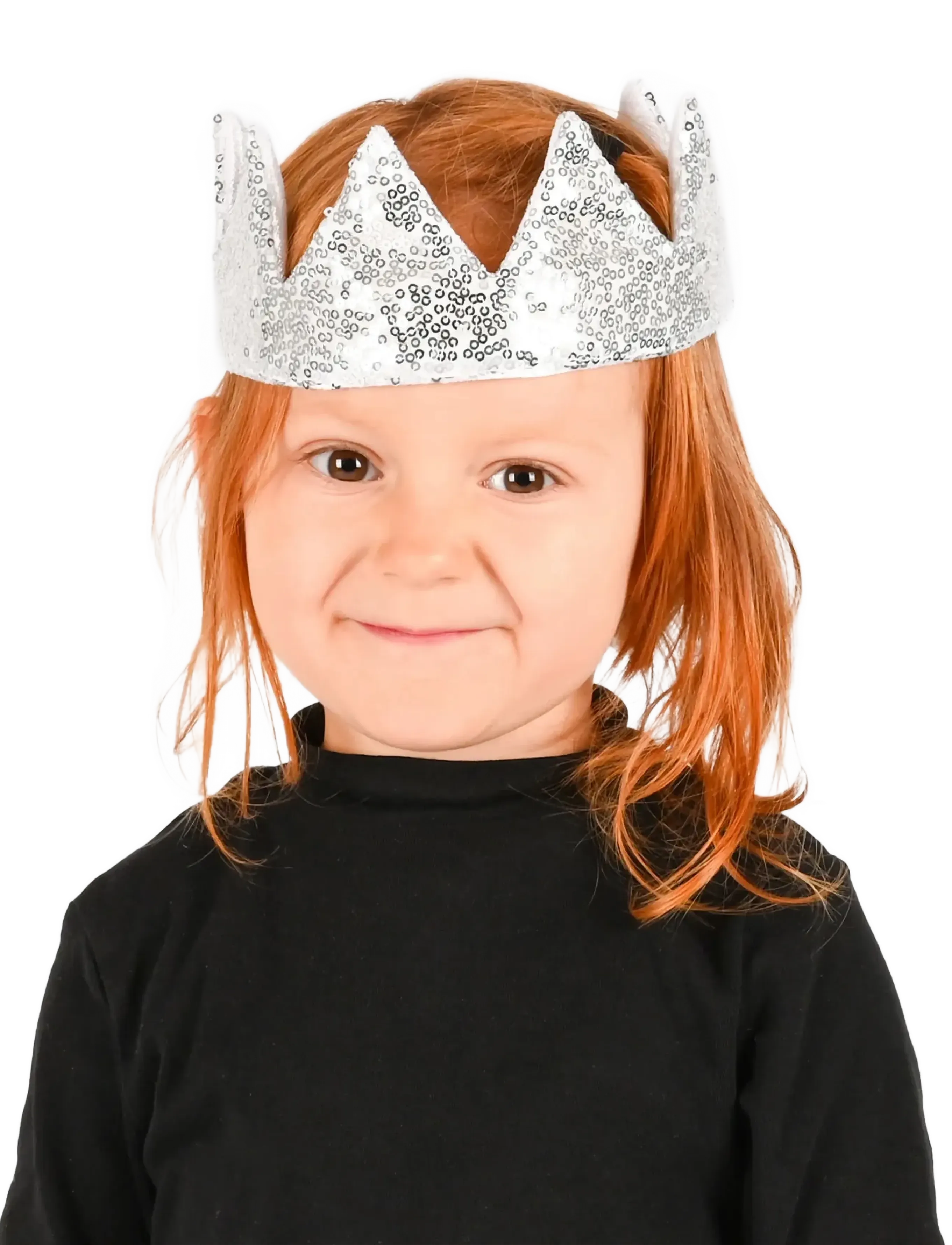 Den goda fen Crown Silver Sequin, One Size, Costumes & Accessories, Silber - Kinder