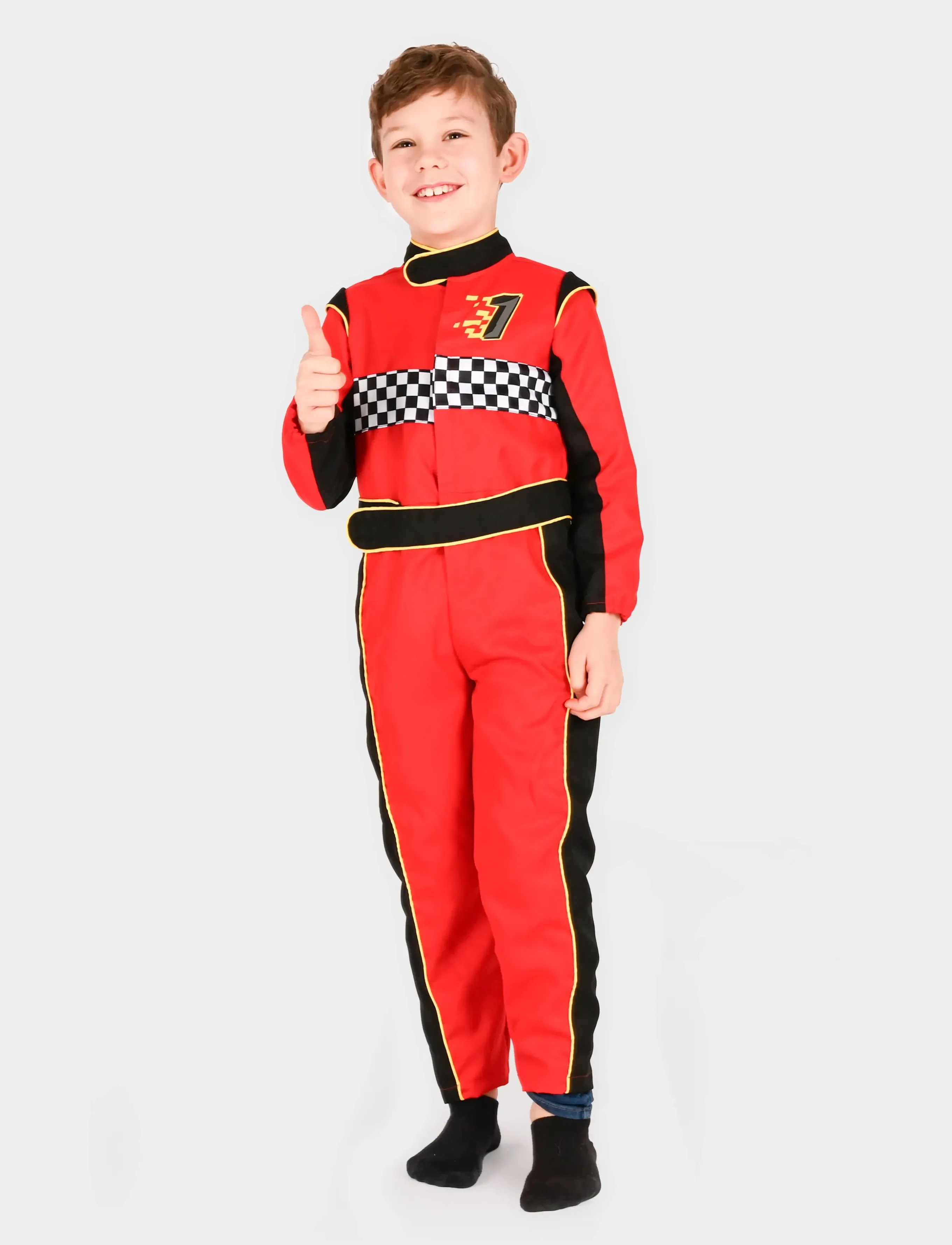 Den goda fen The Racer, Børn, Character Costumes, Rød, Str: 122/128