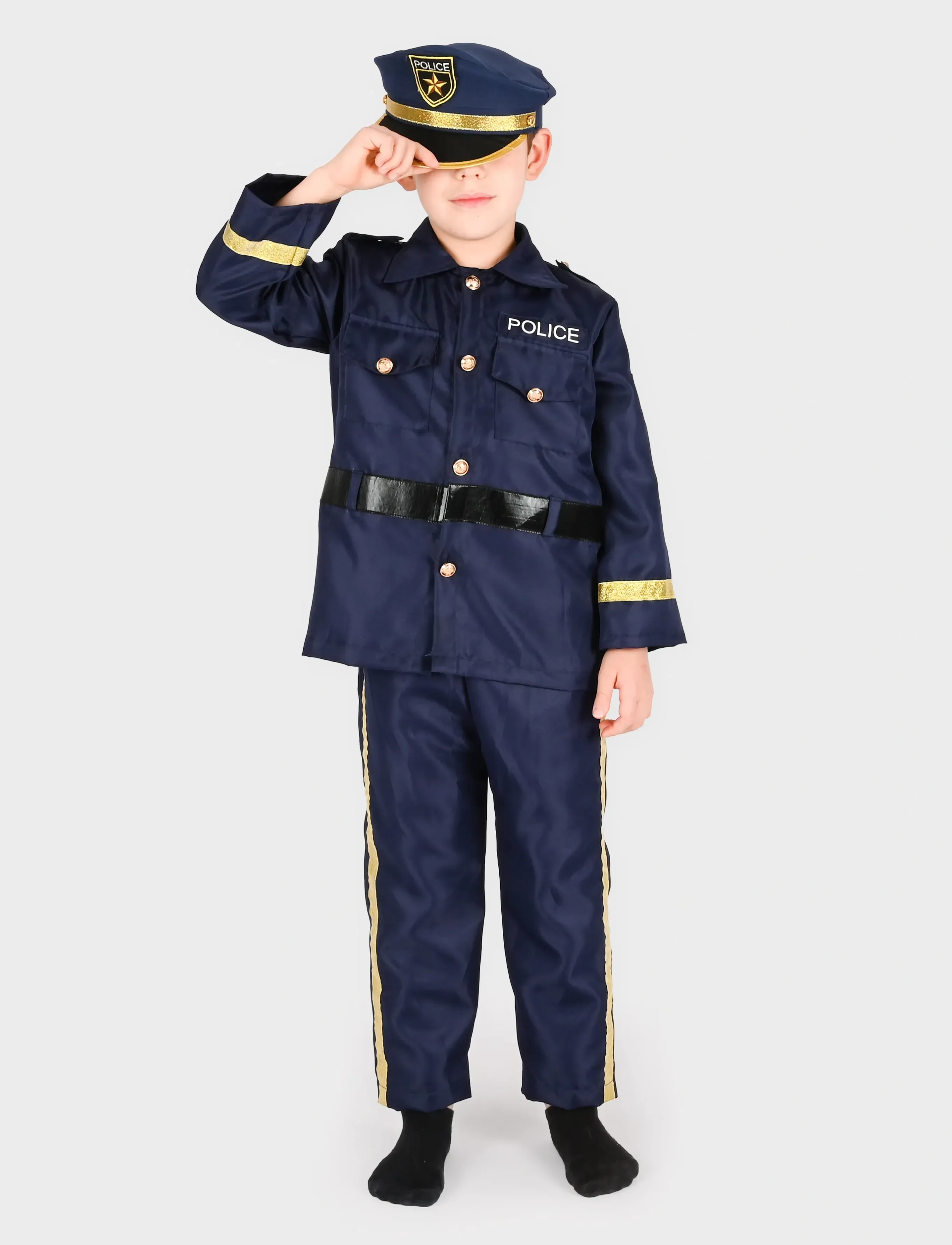 Den goda fen The Policeman, 110/116, Navy, Kostumer Og Tilbehør > Karakterkostumer, Børn
