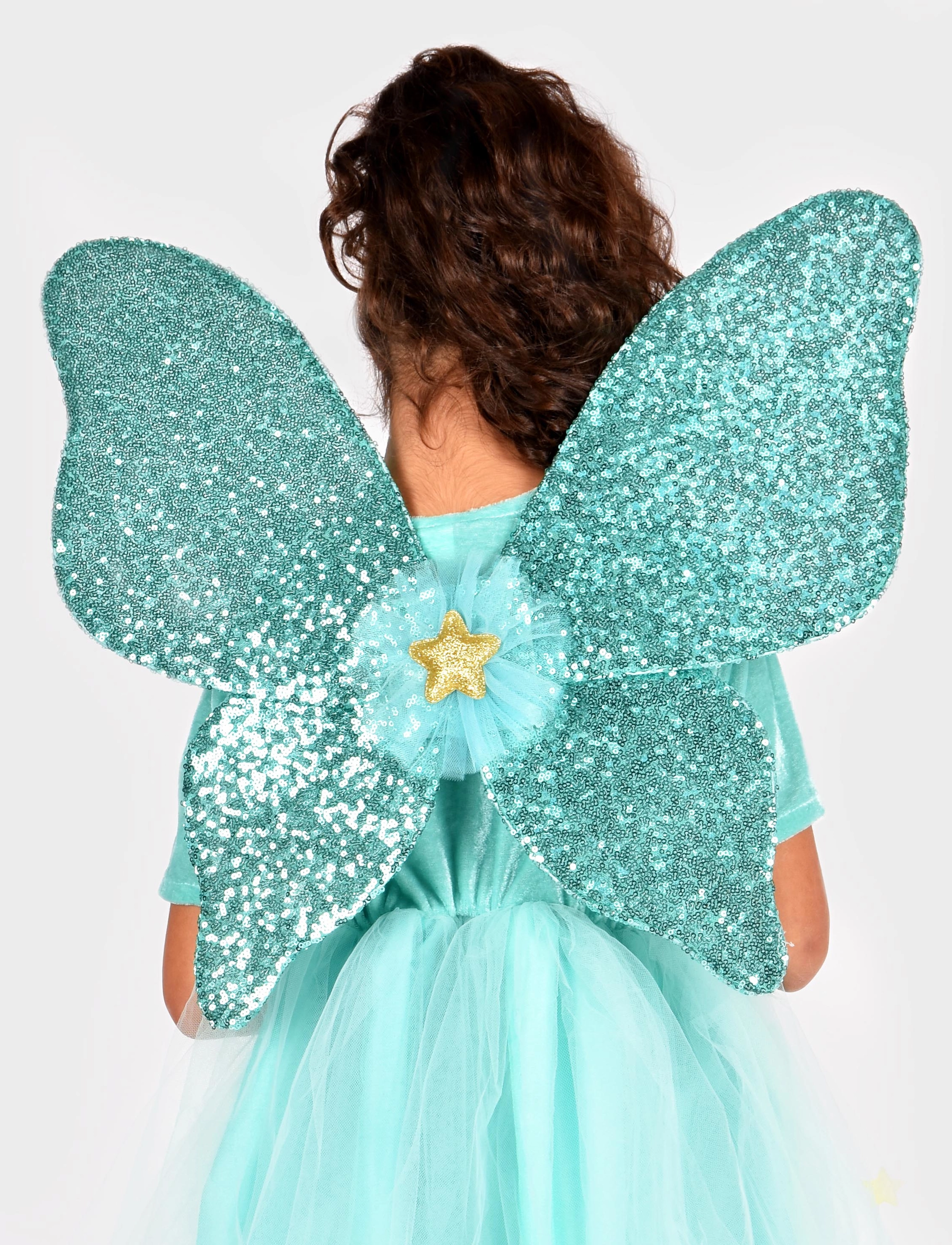 Den goda fen Fairy Wings, Børn, Costumes Tilbehør, Blå, Str: ONE SIZE