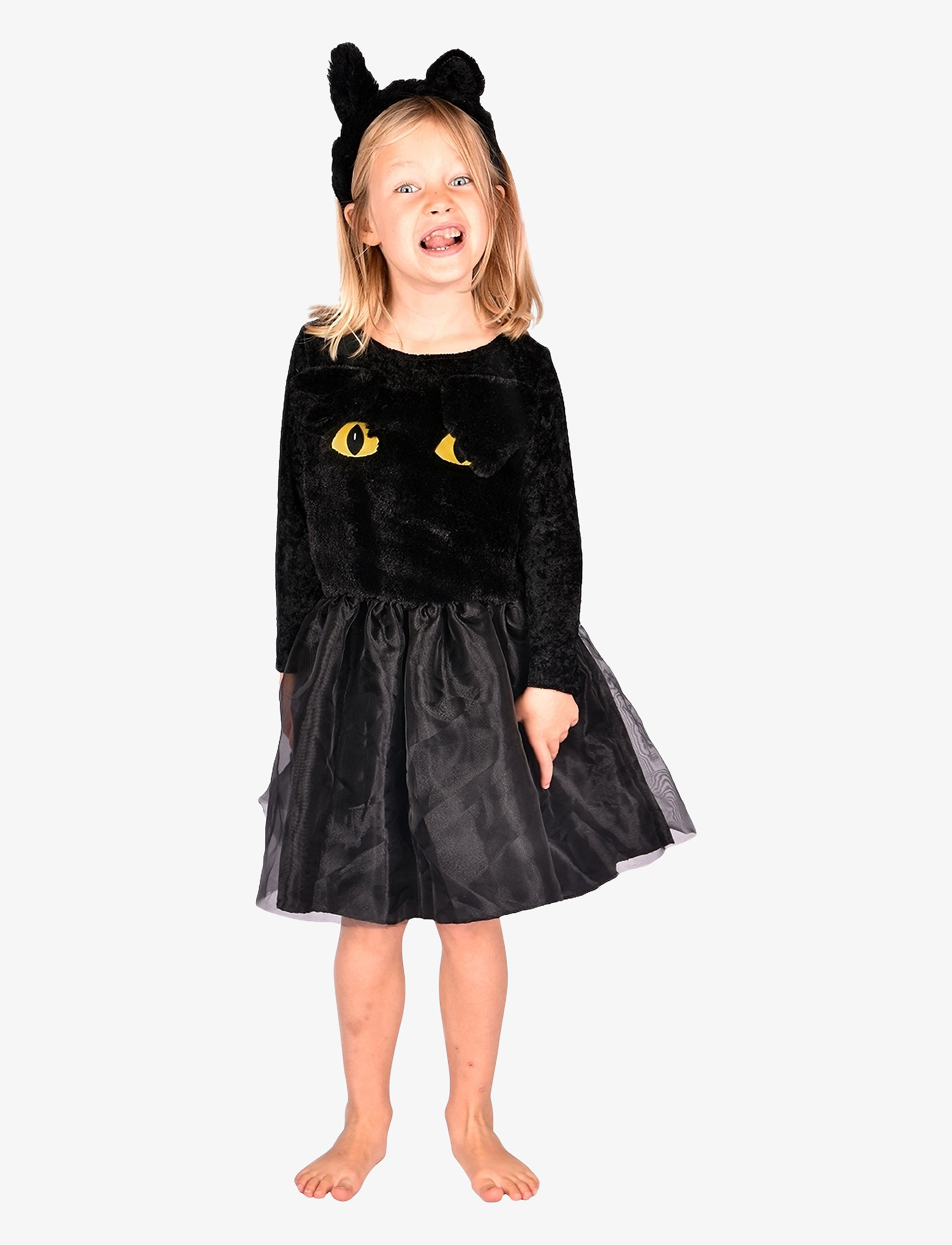 Den goda fen Cat Dress, Character Costumes, Sort, Str: 110-116