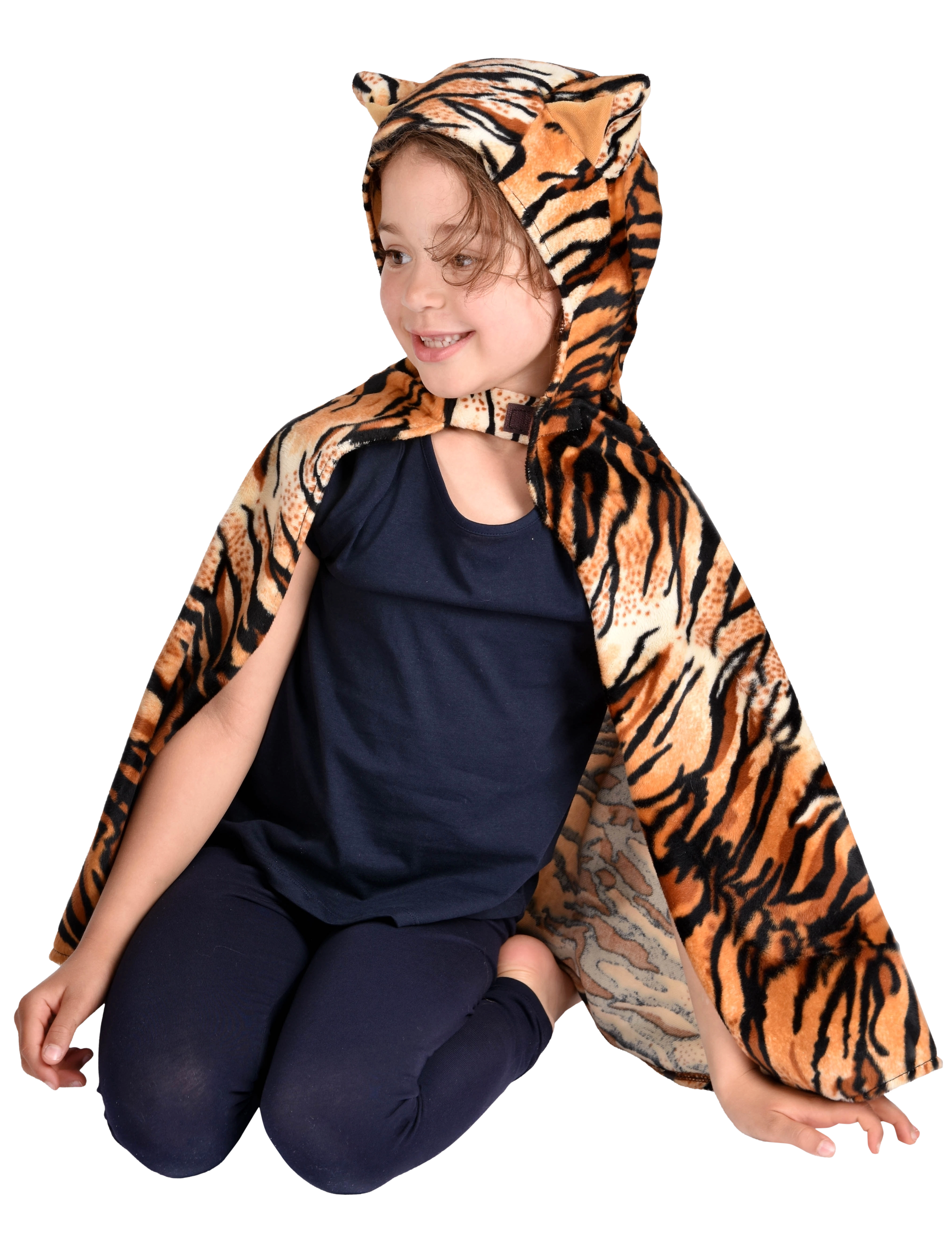 DEN GODA FEN Tiger Cape Patterned - 98-128 - Kinder