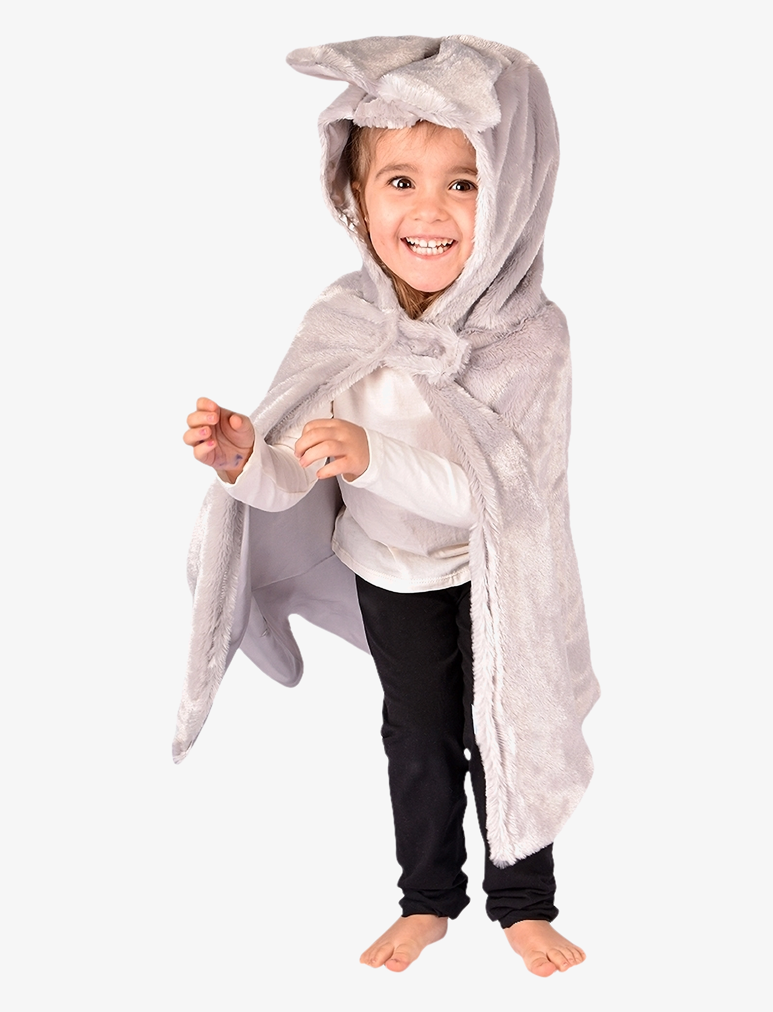 DEN GODA FEN Bunny Cape Grau - 98-128 - Kinder