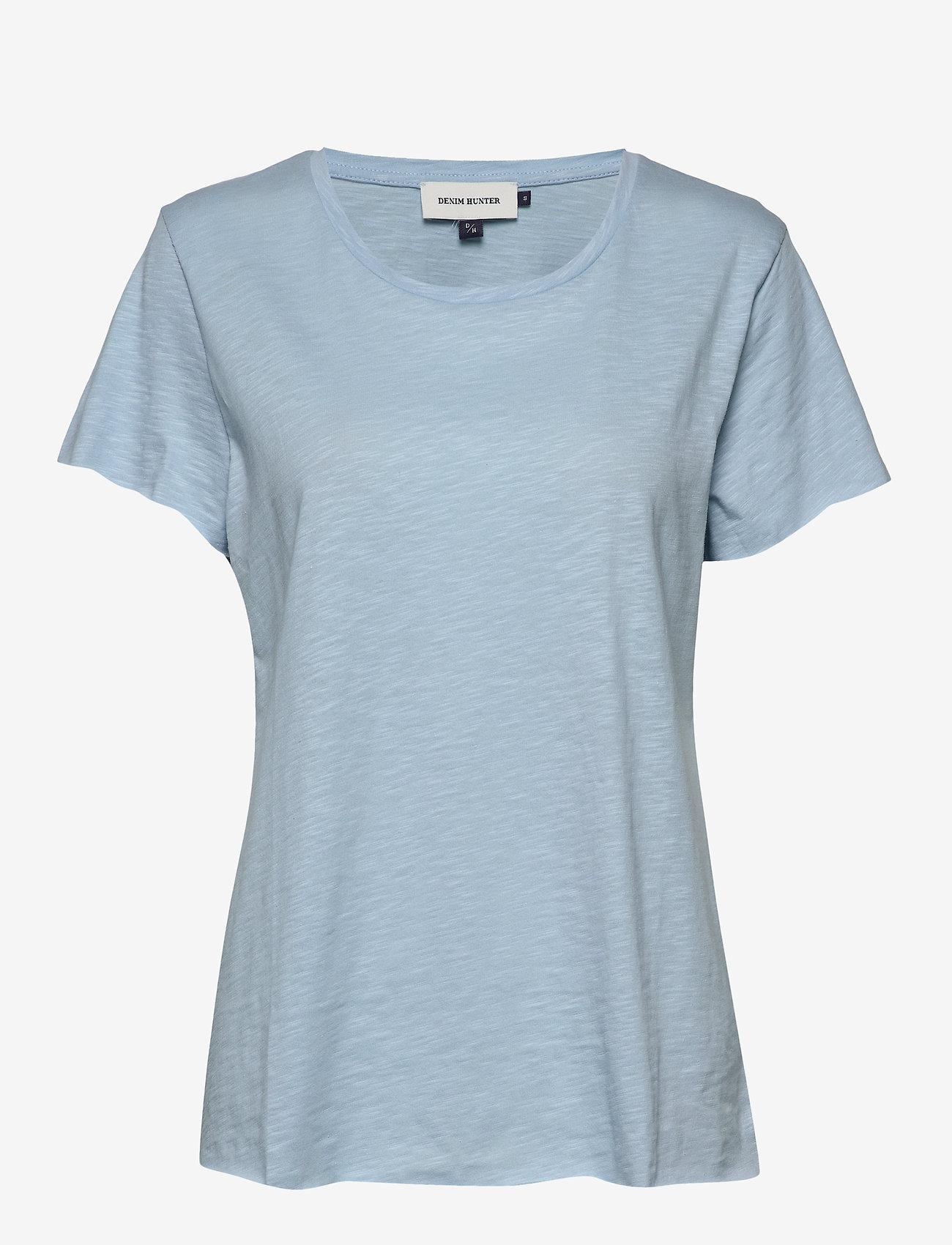 Denim Hunter - DHLuz O Neck Tee Slub Yarn Jersey - cashmere blue - 0