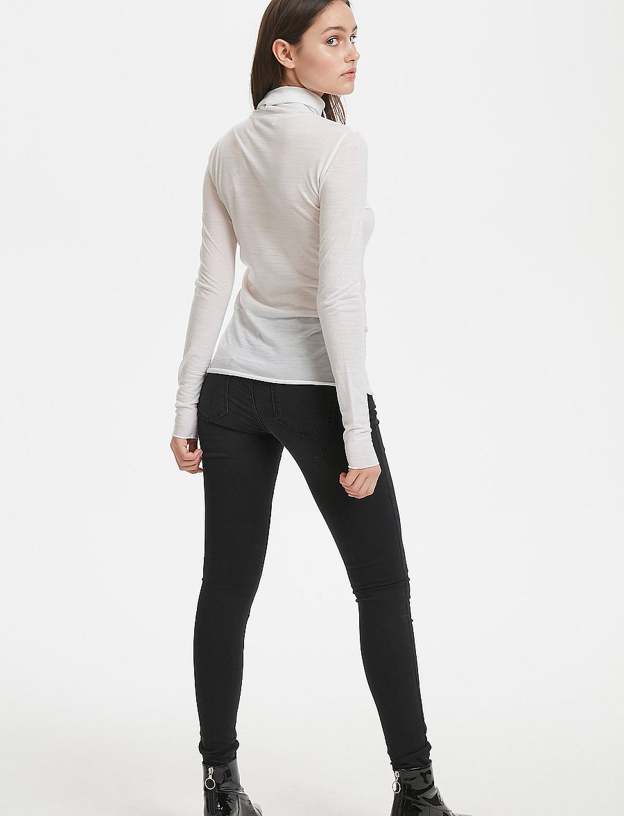 Denim Hunter - 01 THE ROLLNECK - långärmade toppar - off white - 3
