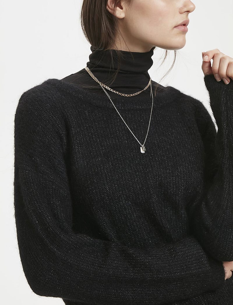 Denim Hunter - 05 THE KNIT PULLOVER - stickade tröjor - black - 0