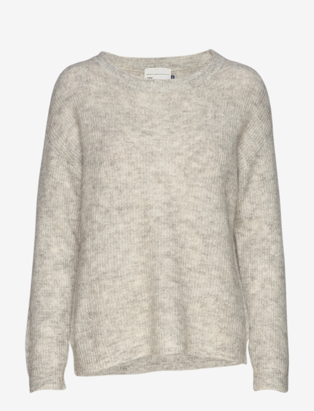Denim Hunter - 05 THE KNIT PULLOVER - striktrøjer - light grey melange - 1