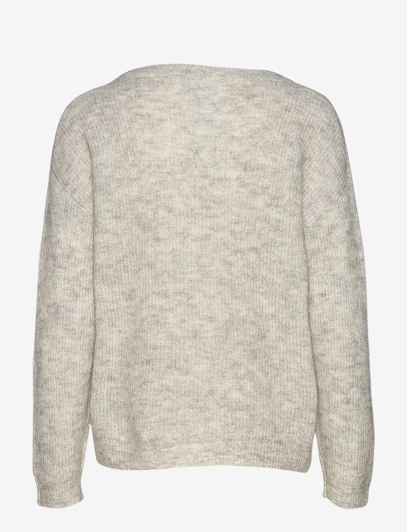 Denim Hunter - 05 THE KNIT PULLOVER - striktrøjer - light grey melange - 2