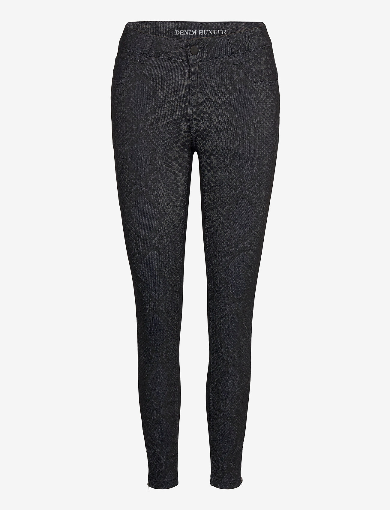 Denim Hunter - DHMola Zip Custom - liibuvad teksad - black aop - 0