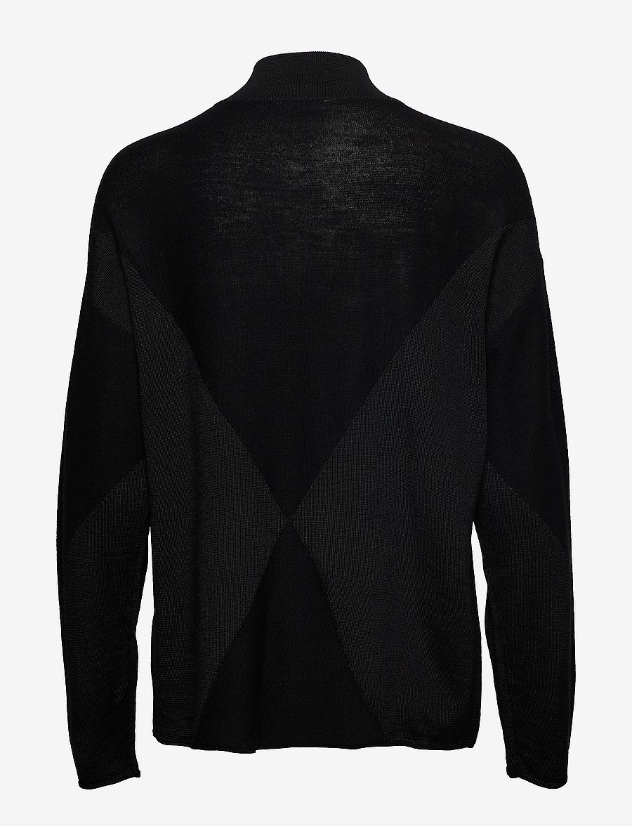 Denim Hunter - 25 THE ZIPKNIT - polotröjor - black - 2