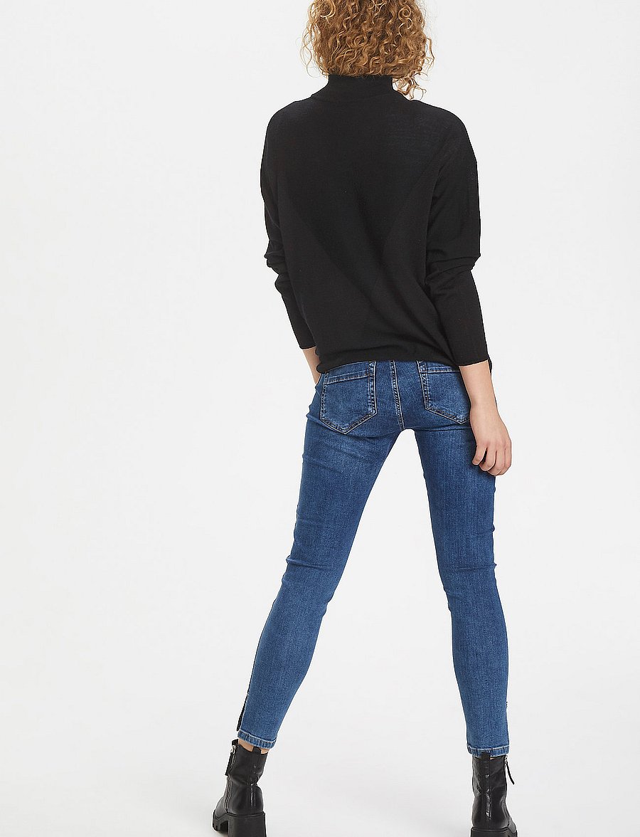 Denim Hunter - 25 THE ZIPKNIT - polotröjor - black - 4