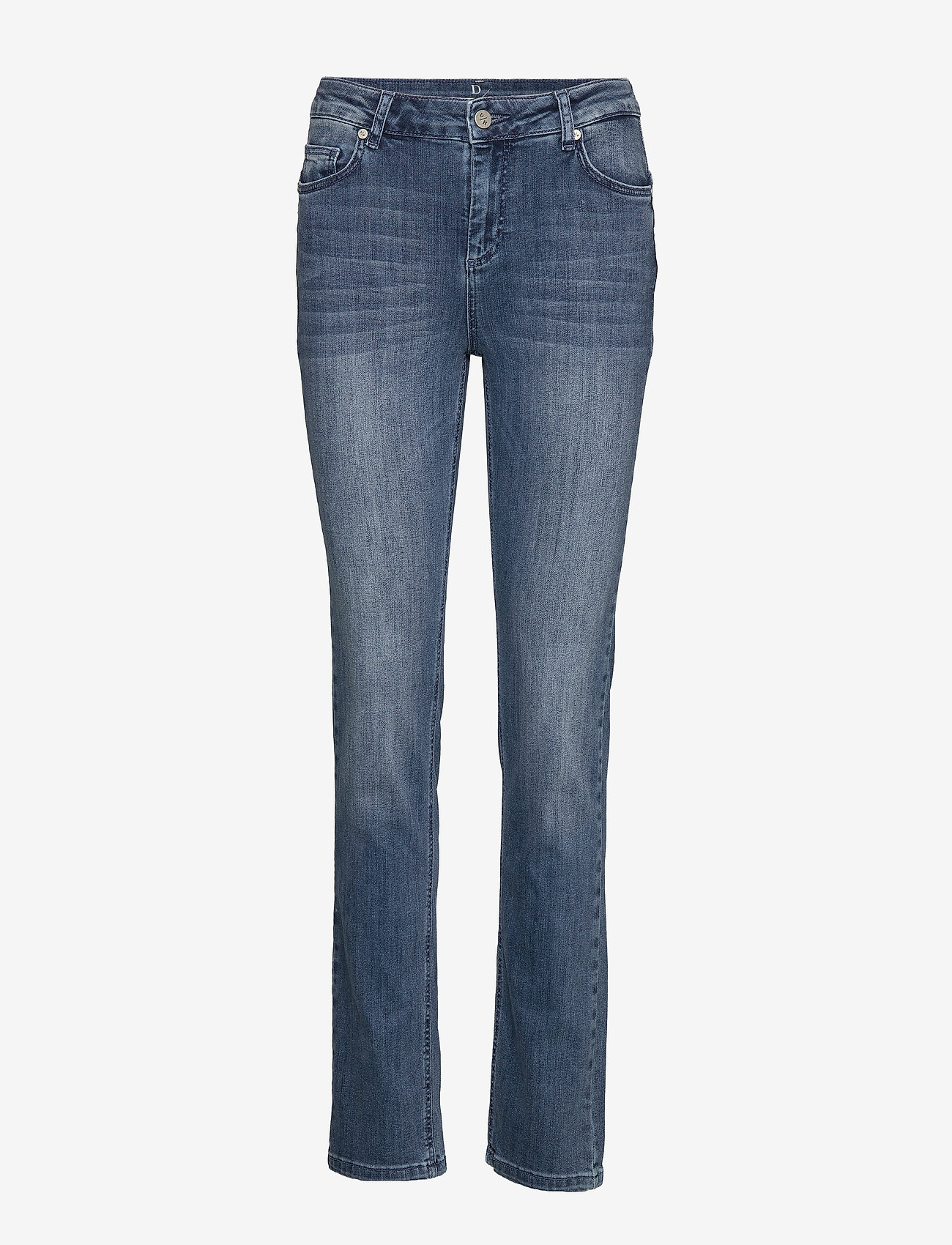 Denim Hunter - 33 THE CELINA HIGH STRAIGHT CUSTOM - straight jeans - medium blue vintage wash - 0