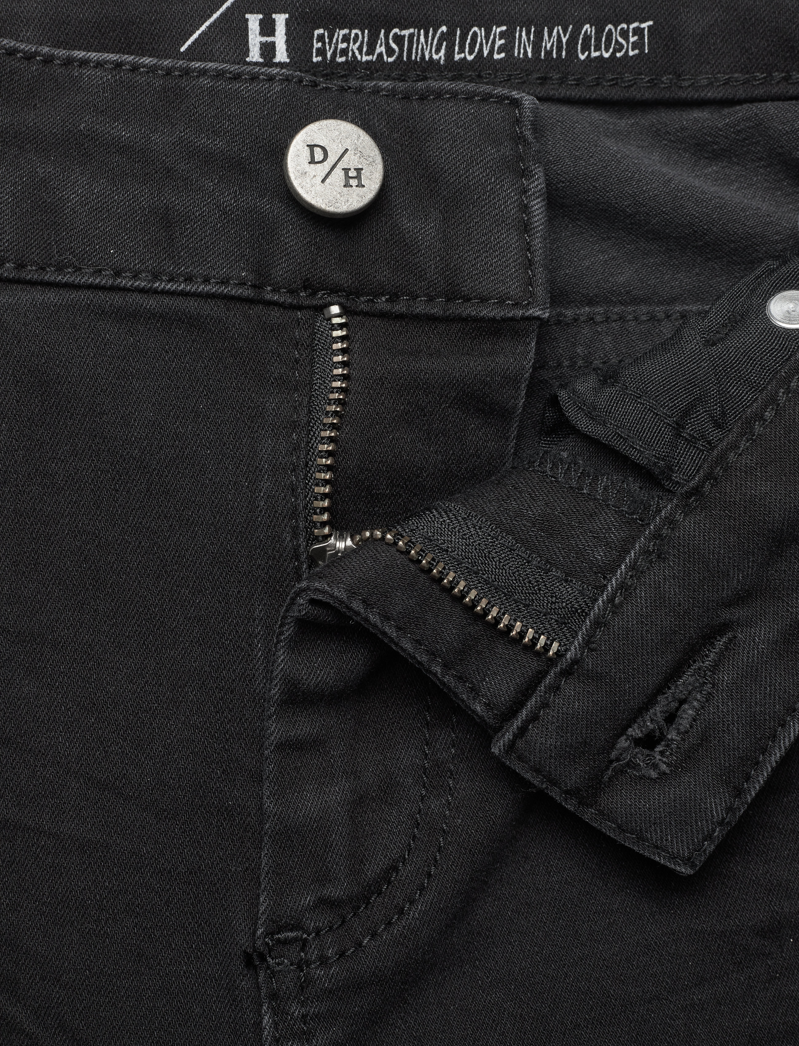 Denim Hunter - 33 THE CELINA HIGH CUSTOM - proste dżinsy - black wash - 3