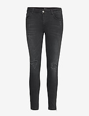 Denim Hunter - 40 THE CELINAZIP TORN CUSTOM - skinny jeans - black wash - 0
