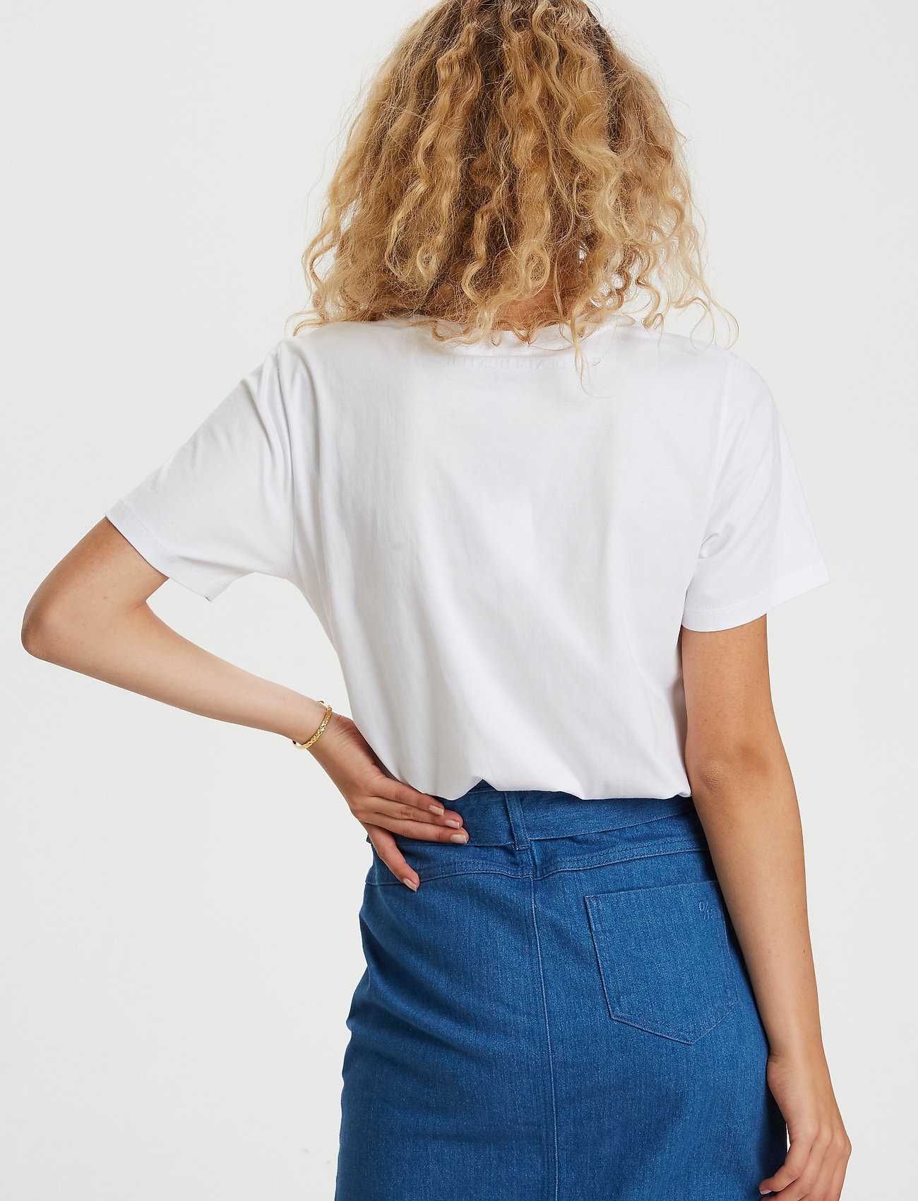 Denim Hunter - DHKiss T-shirt - bright white / yellow print - 3