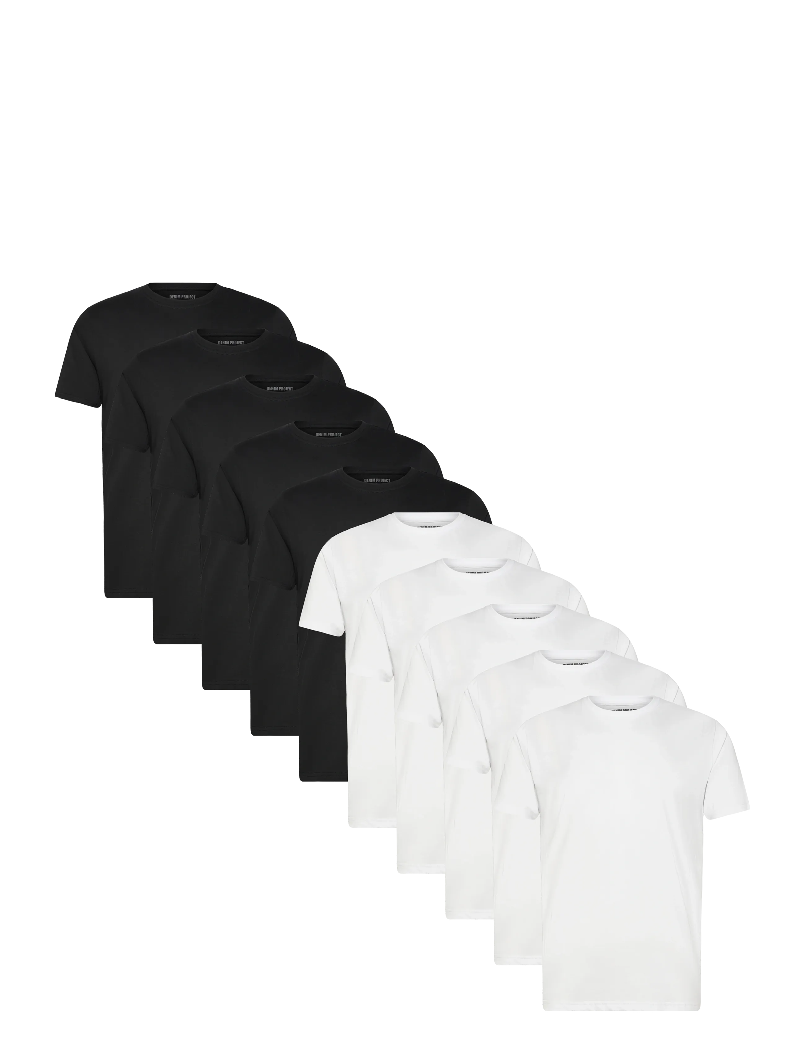 Denim Project DP 10 Pack T-SHIRT - T-shirts - BLACK/WHITE / white