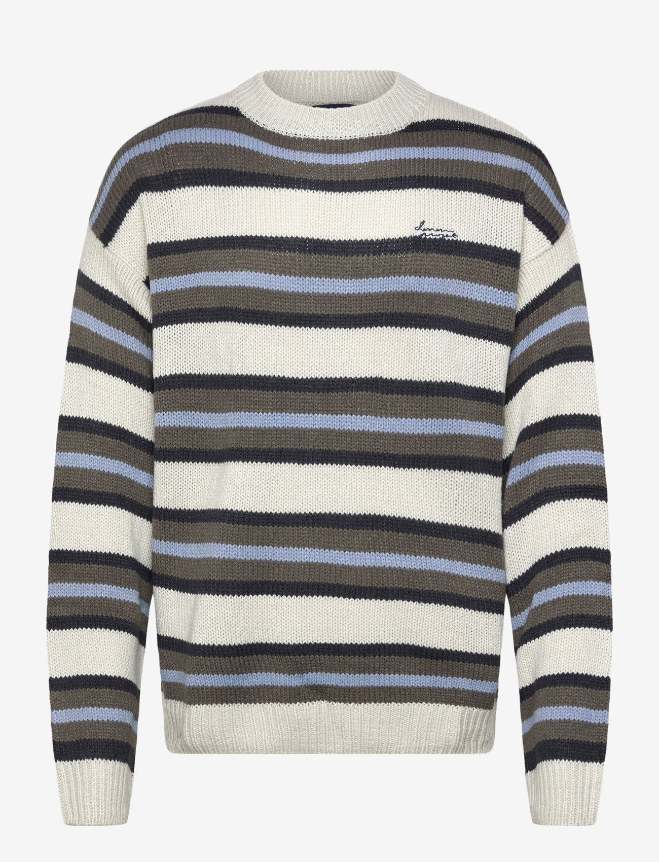 Denim Project - DP Knitted Stripe Texture SW - laveste priser - glacier grey melange - 0