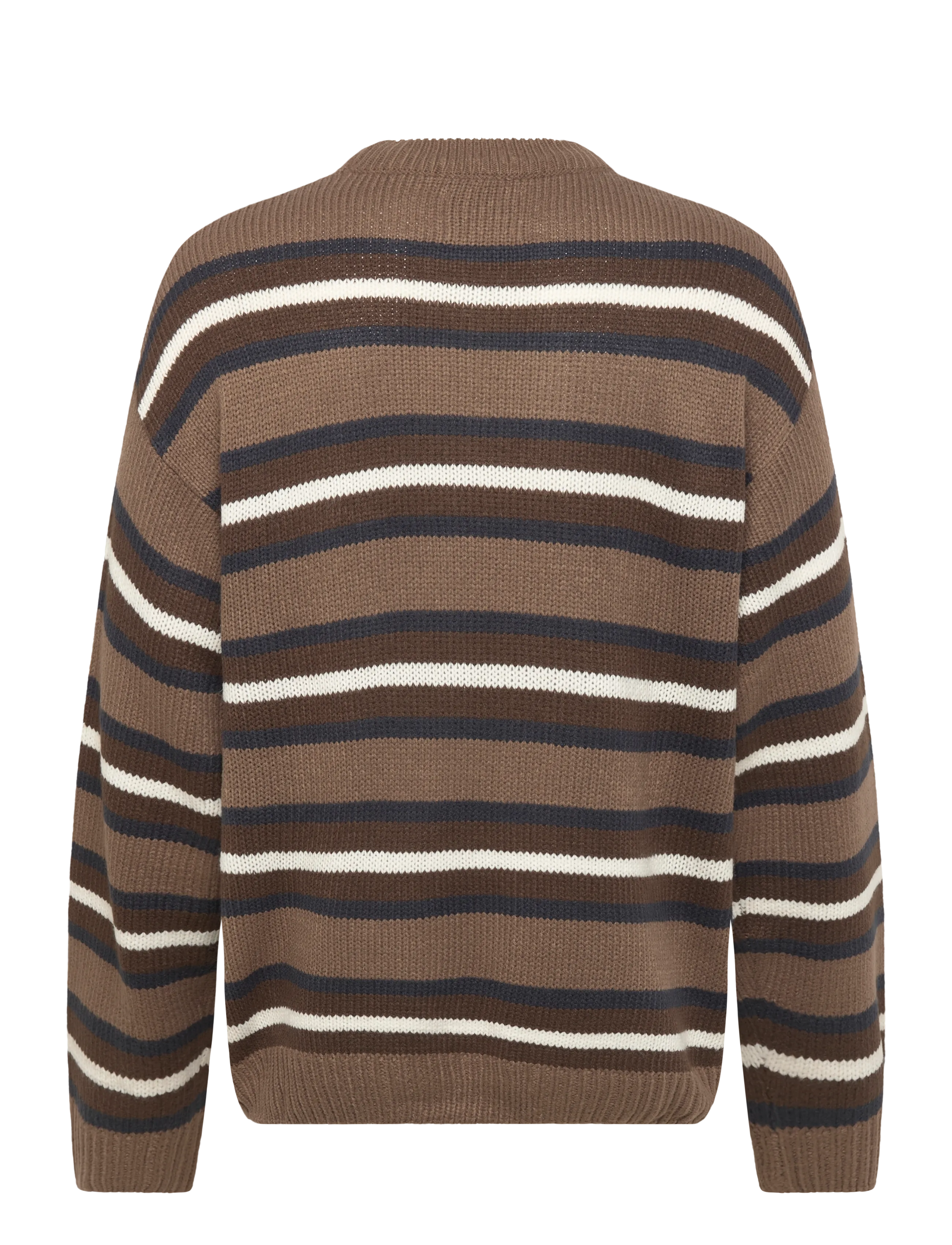 Denim Project - DP Knitted Stripe Texture SW - laveste priser - turkish coffee - 1