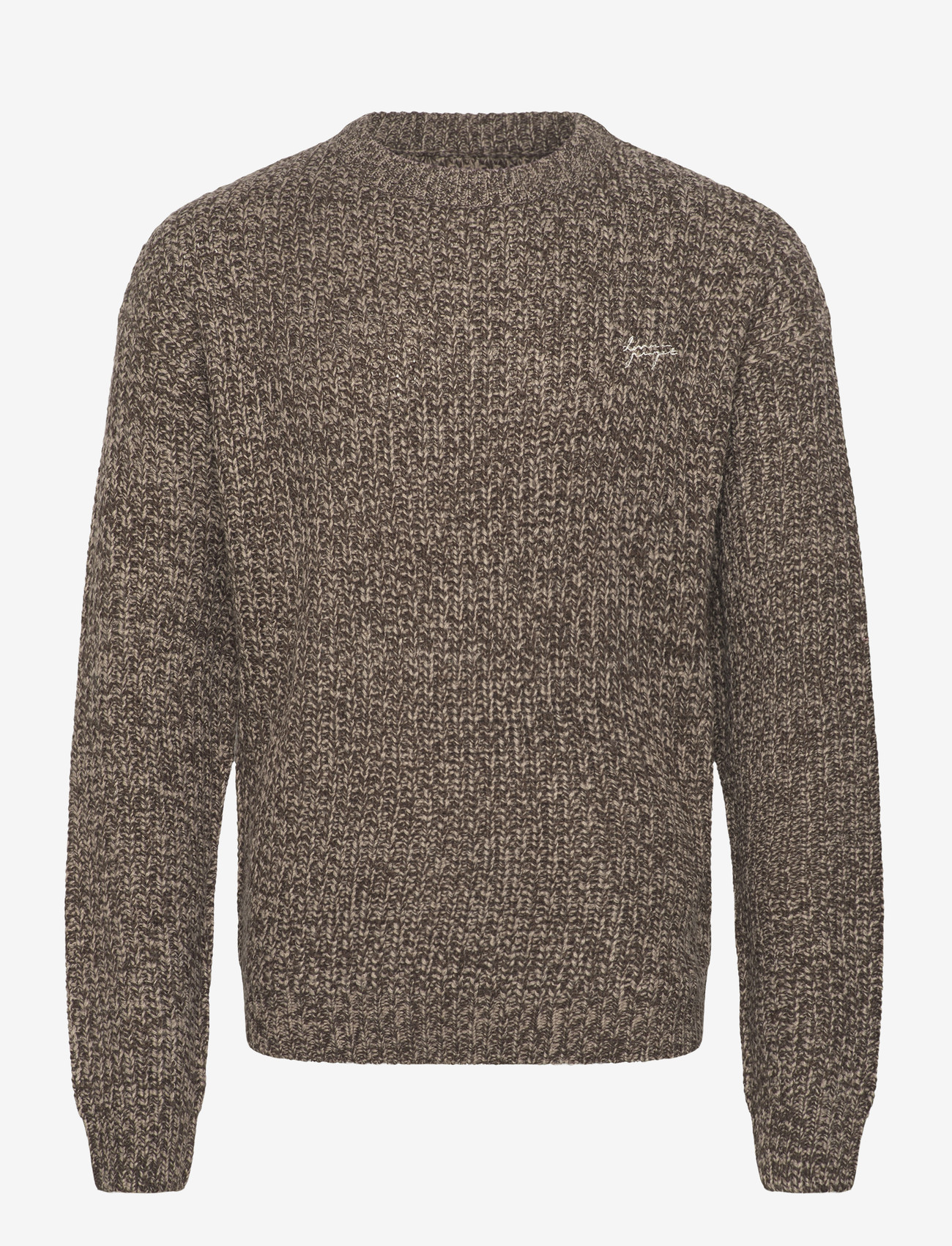 Denim Project - DP Knitted Oversized Logo SW - trøjer - turkish coffee - 0