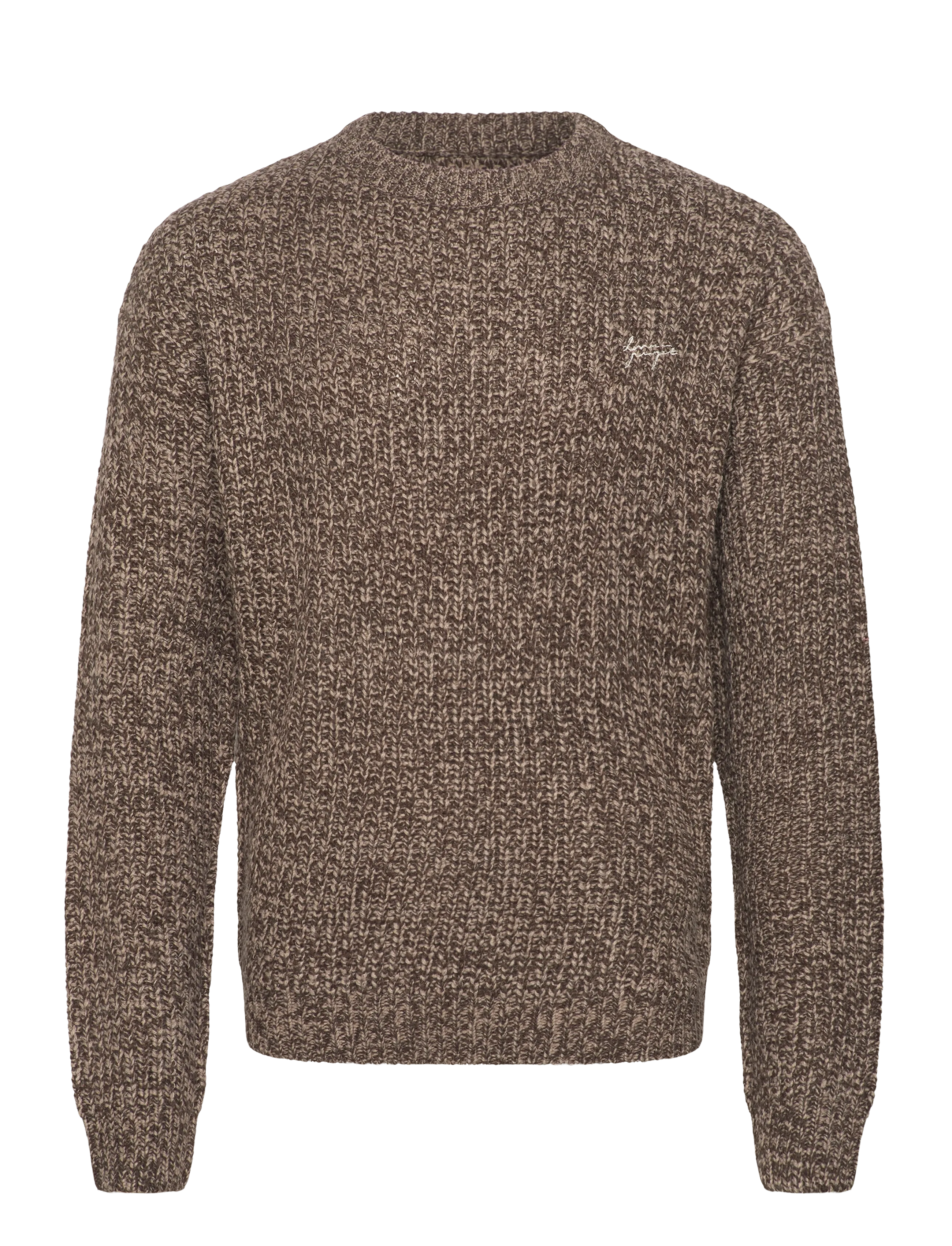 Denim Project DP Knitted Oversized Logo SW - Strickmode - TURKISH COFFEE / brown