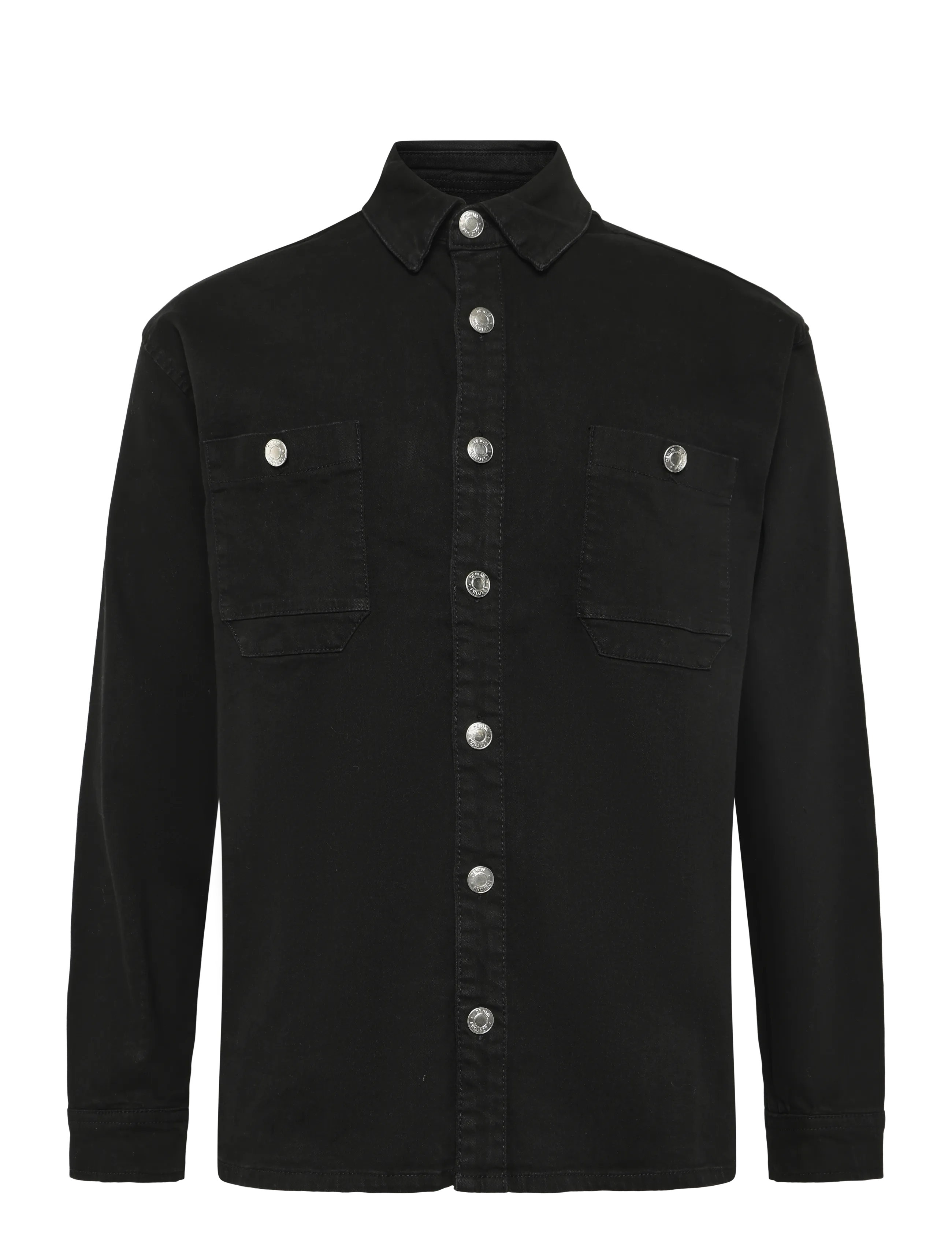 Denim Project DP Loose Oversized Denim Shirt - Denim Project - BLACK WASHED / black