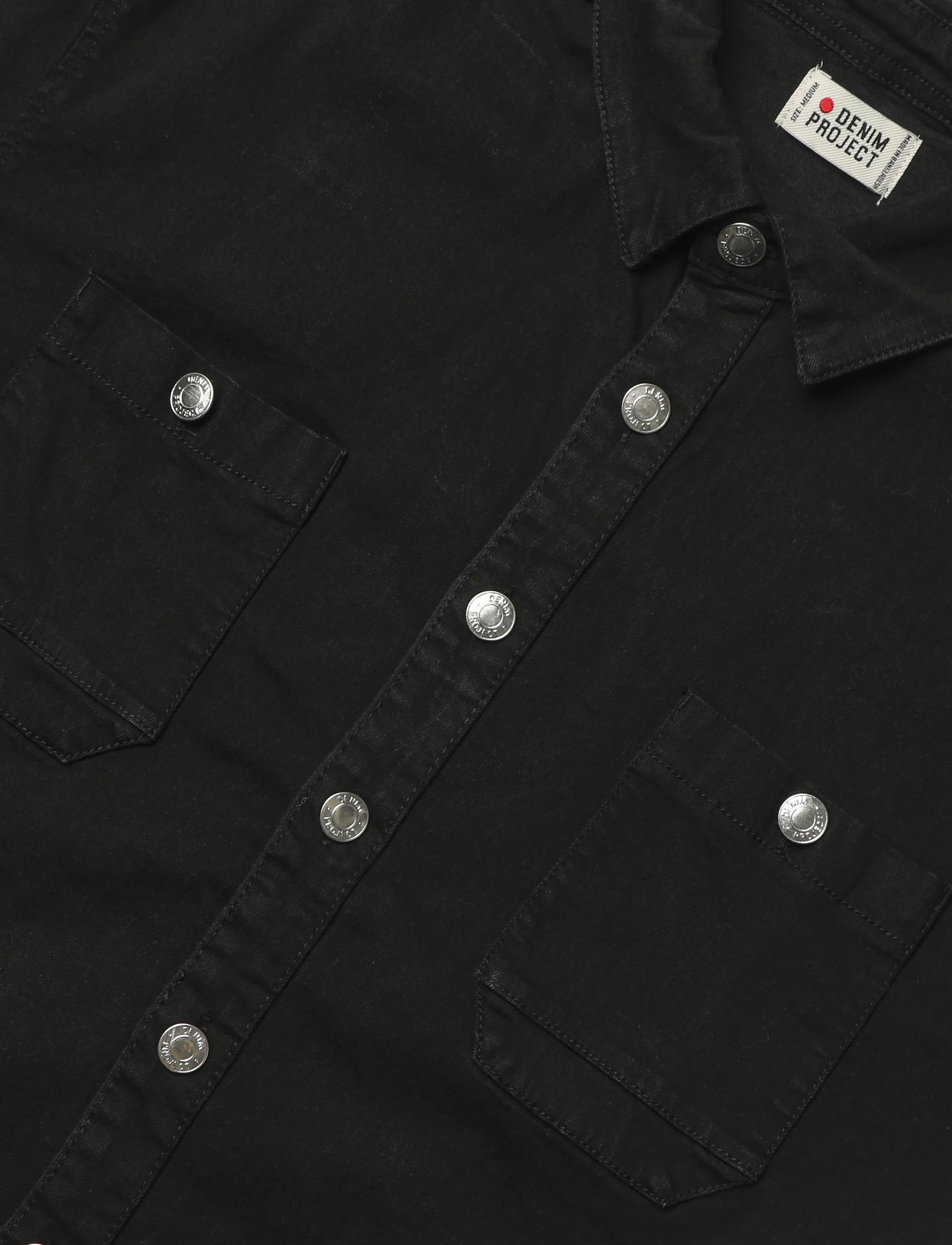 Denim Project - DP Loose Oversized Denim Shirt - sünnipäevakingitused - black washed - 5