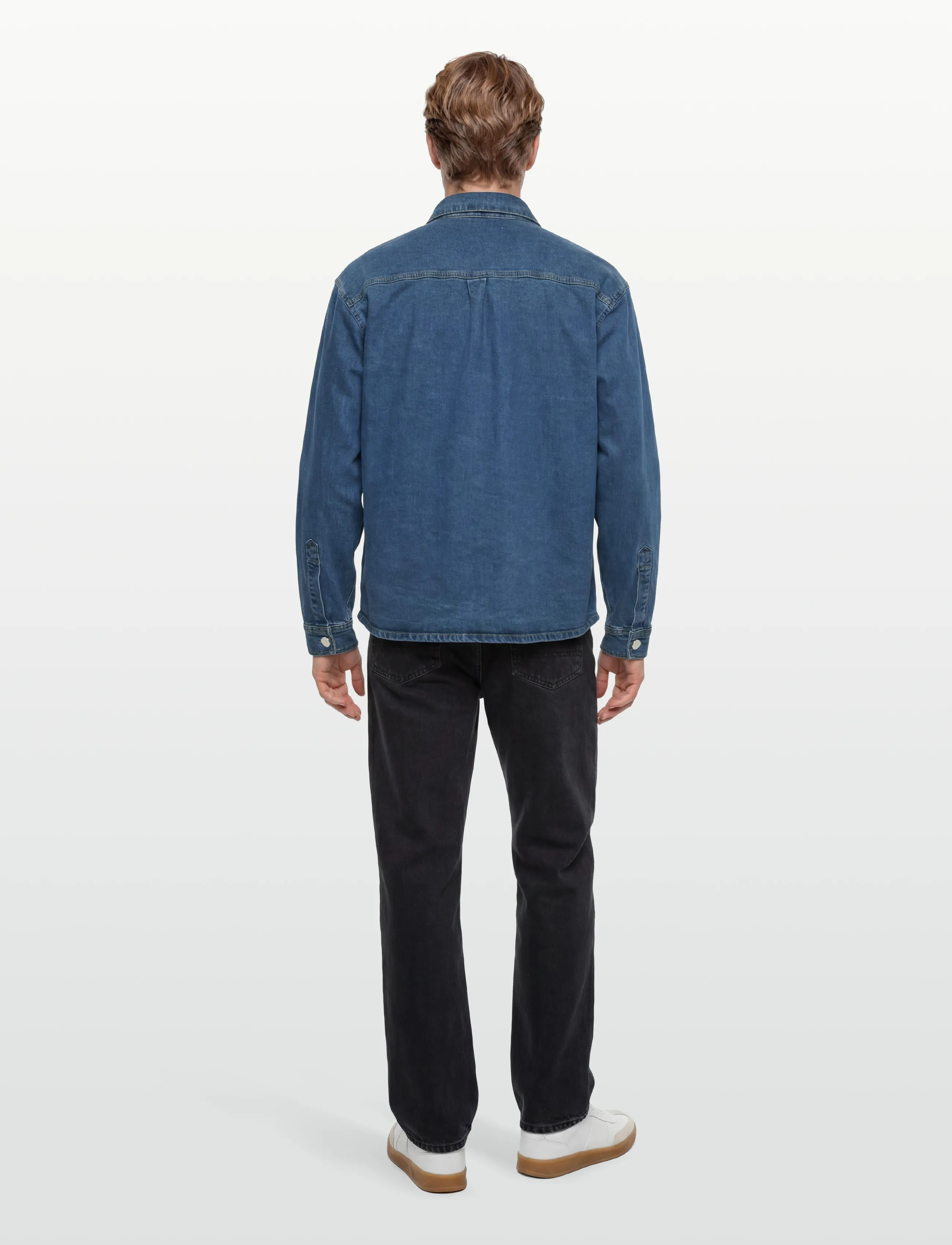 Denim Project - DP Loose Oversized Denim Shirt - sünnipäevakingitused - mid blue washed - 4