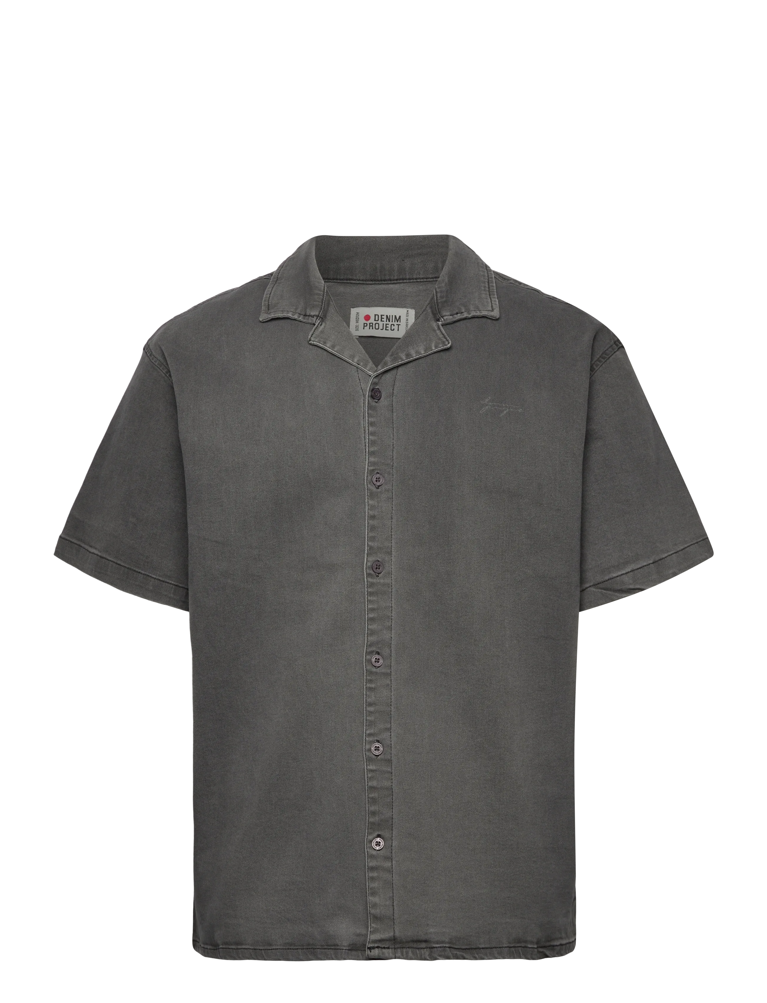 Denim Project DP Loose SS Denim Shirt - Skjortor - GREY WASH / grey
