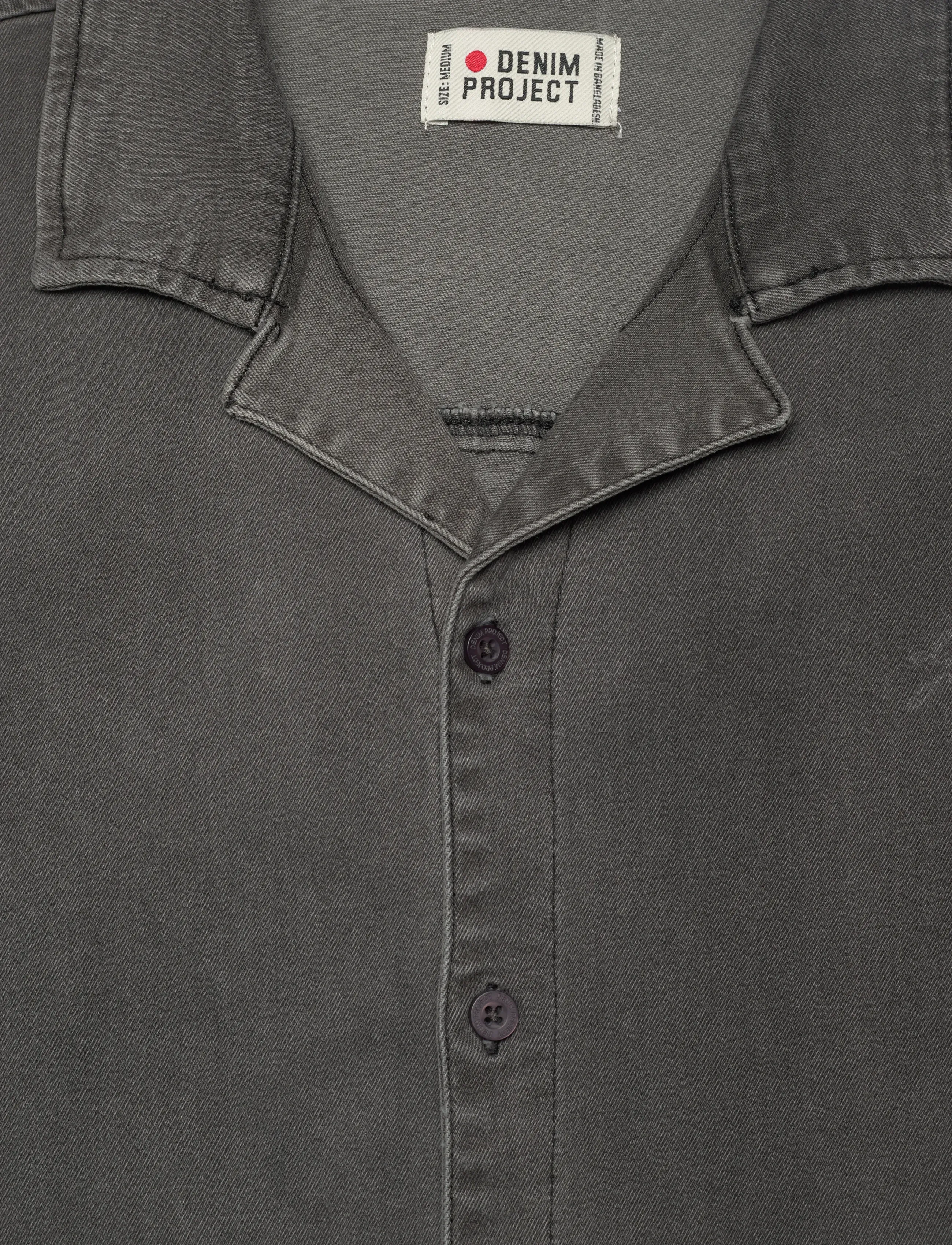 Denim Project - DP Loose SS Denim Shirt - laveste priser - grey wash - 2
