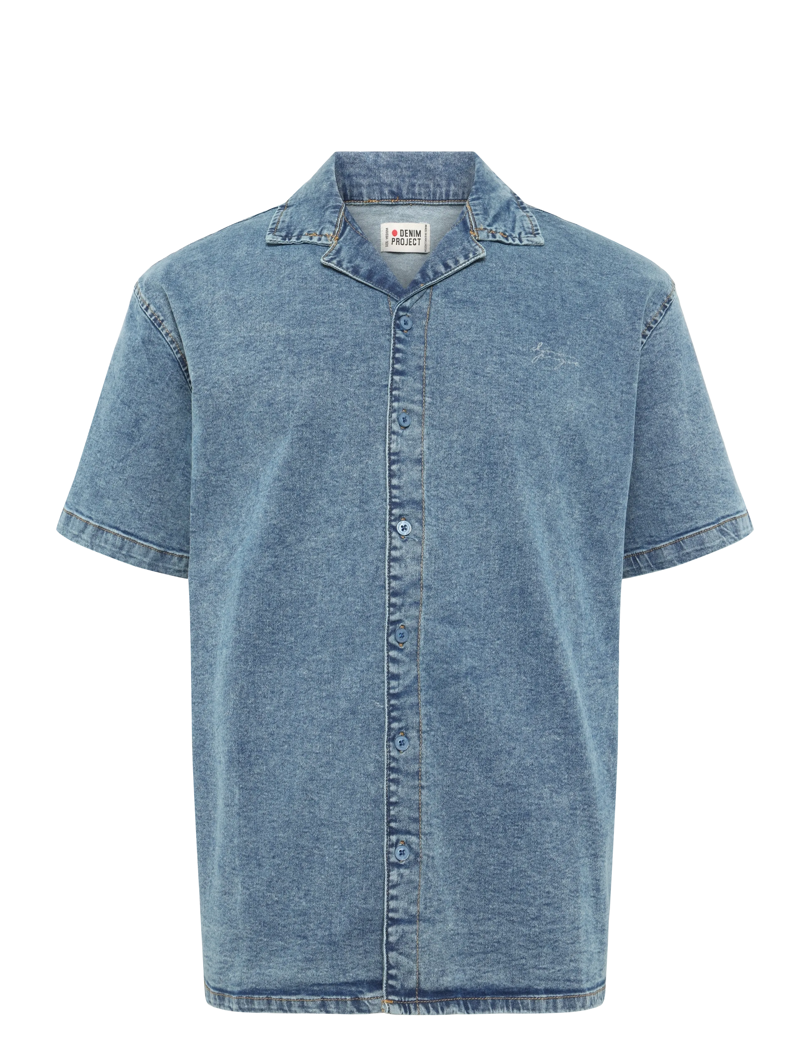DENIM PROJECT Dp Loose Ss Denim Shirt Blau - M - Herren