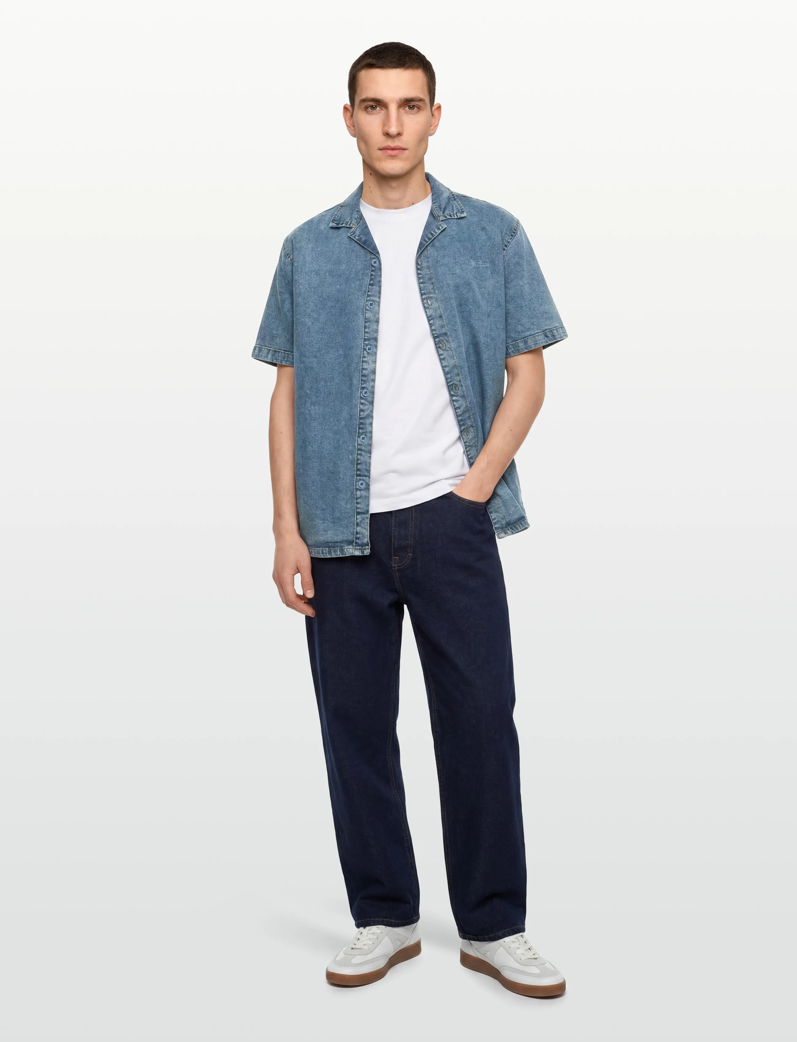 Denim Project - DP Loose SS Denim Shirt - laveste priser - light blue washed - 0