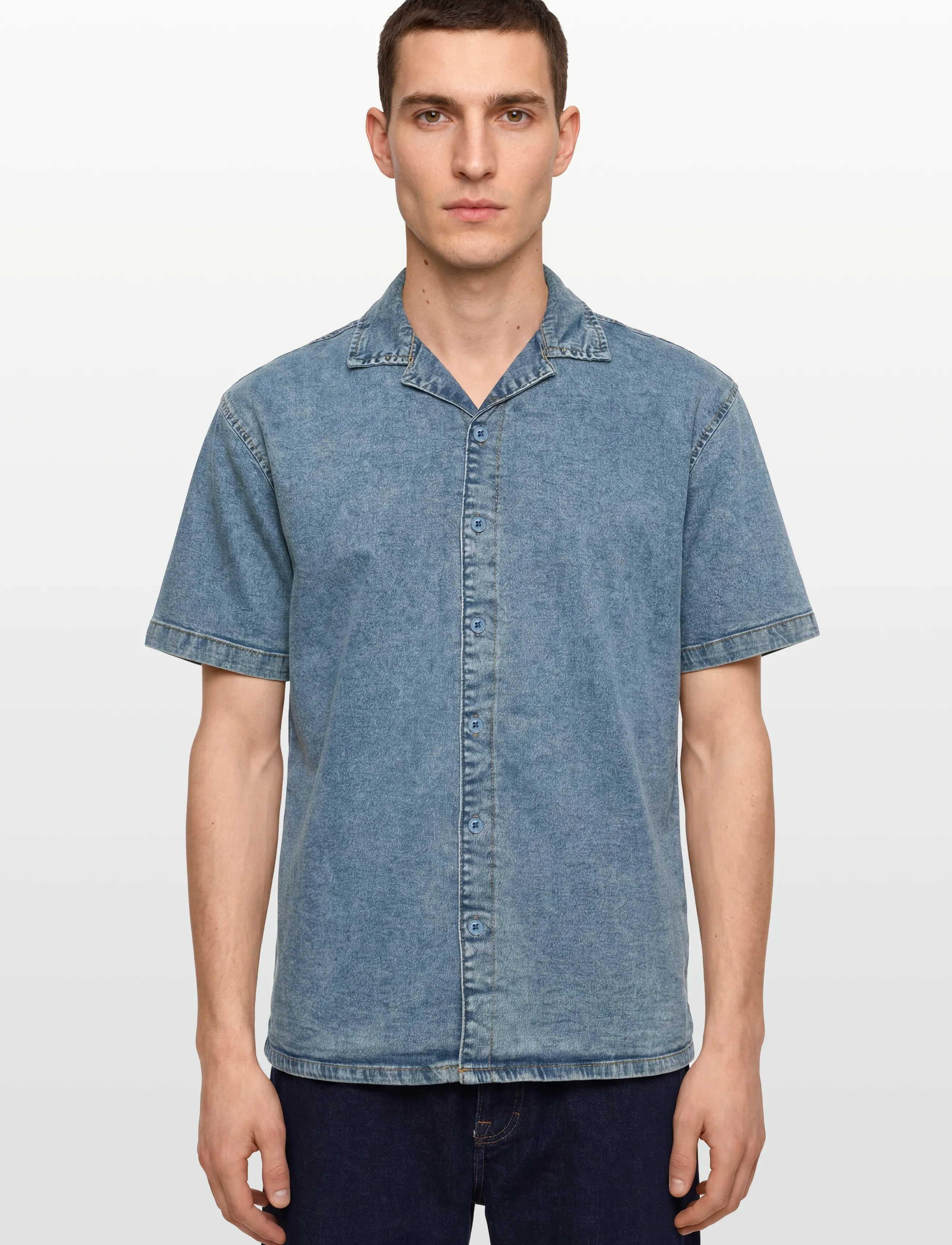 Denim Project - DP Loose SS Denim Shirt - laveste priser - light blue washed - 3