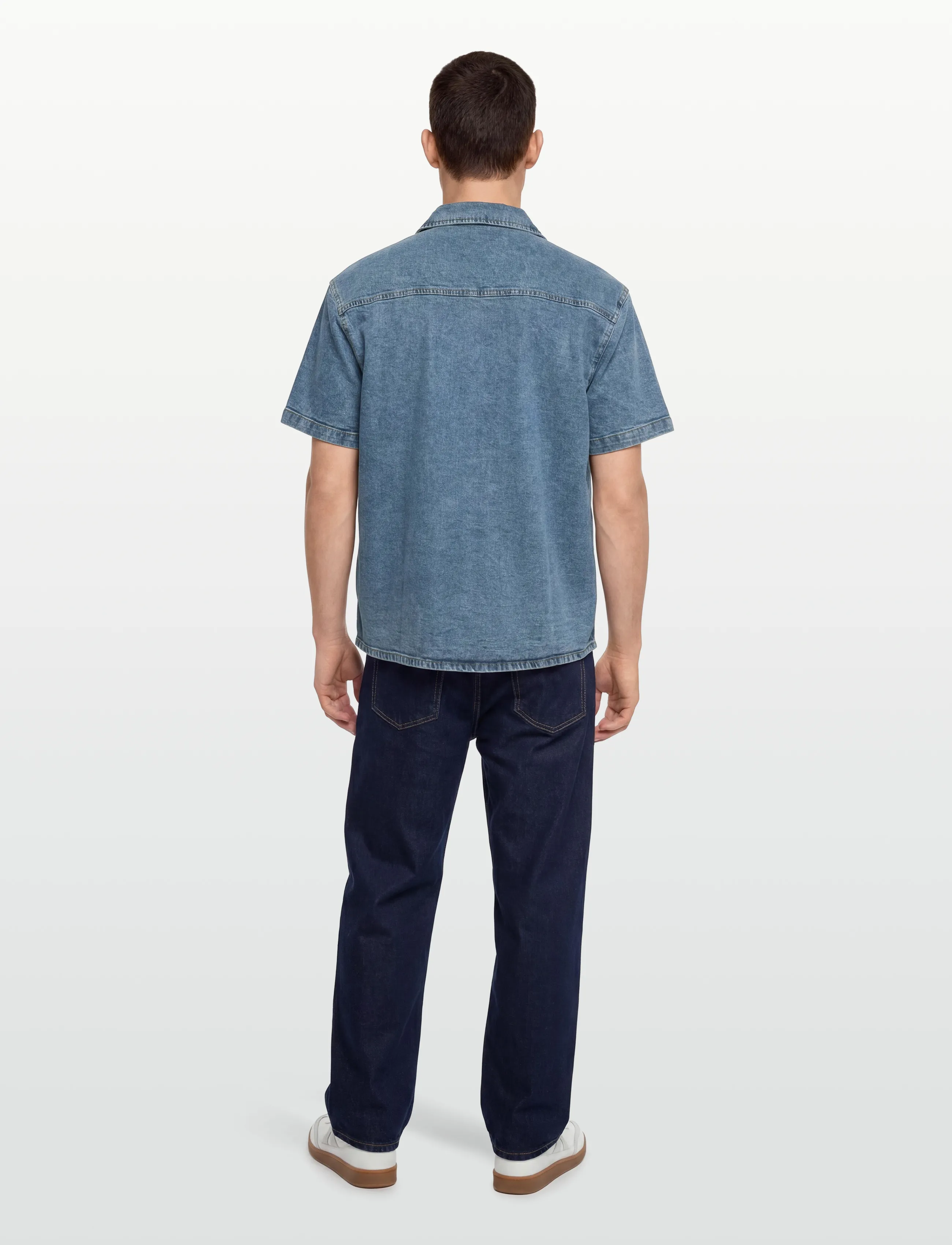 Denim Project - DP Loose SS Denim Shirt - laveste priser - light blue washed - 4