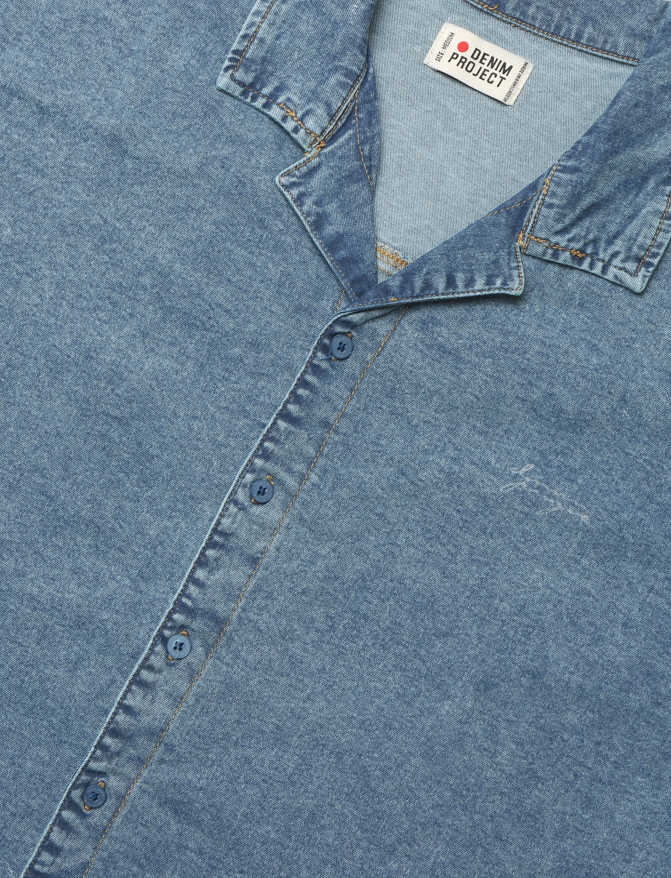 Denim Project - DP Loose SS Denim Shirt - laveste priser - light blue washed - 2