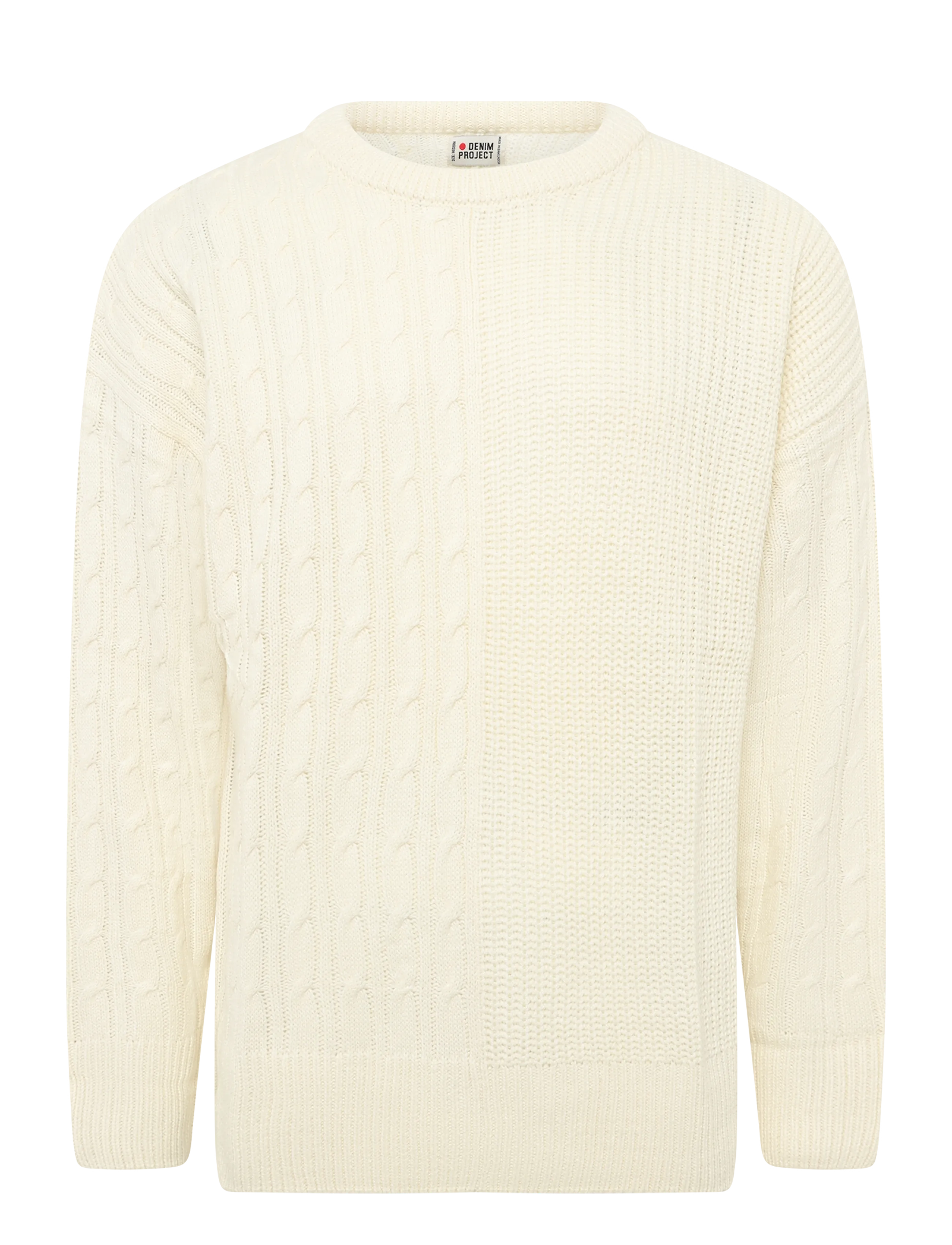 DENIM PROJECT Dp Strick Combined Sweatshirt Cream - M - Herren