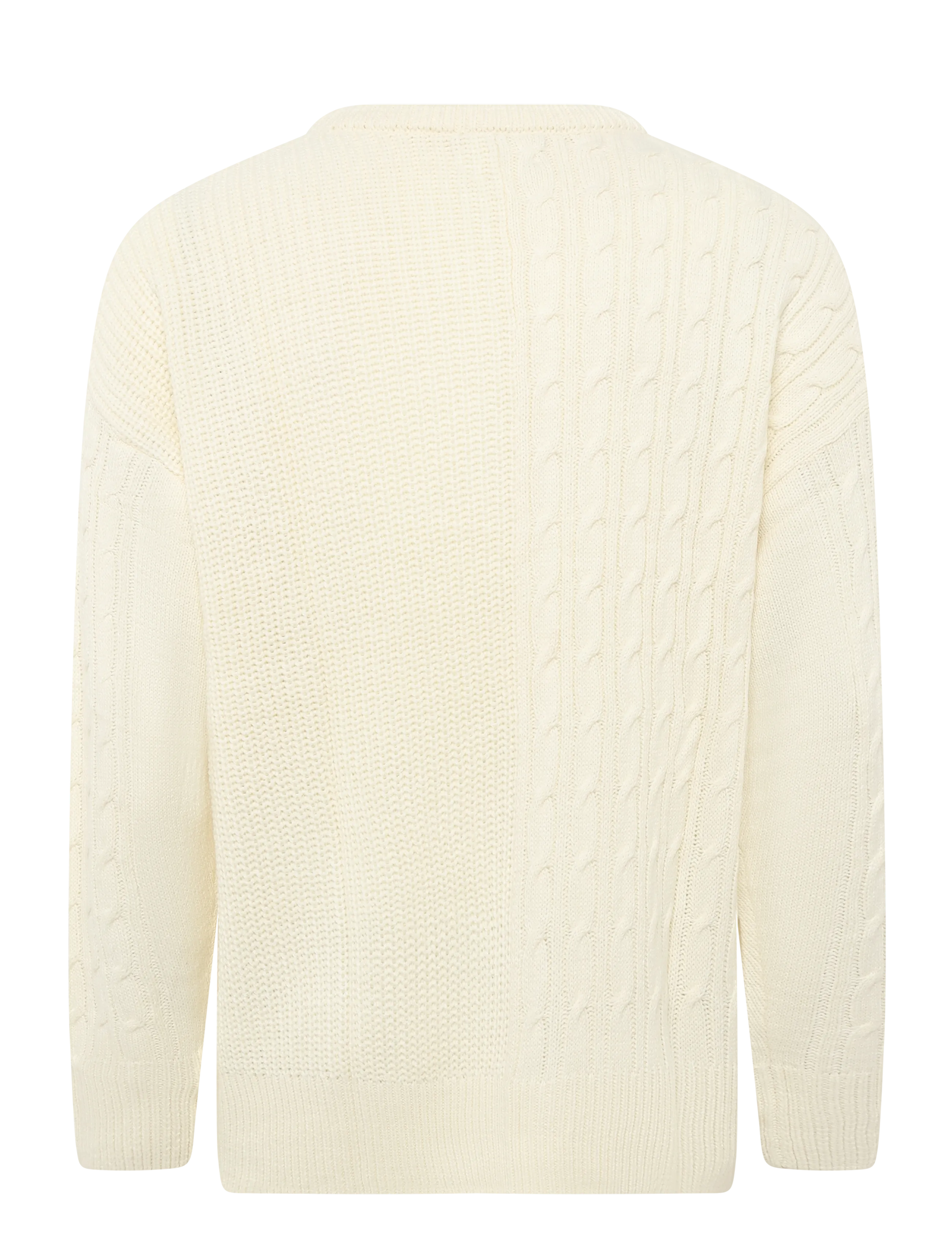 Denim Project - DP Knitted Combined Sweatshirt - laagste prijzen - off white - 2