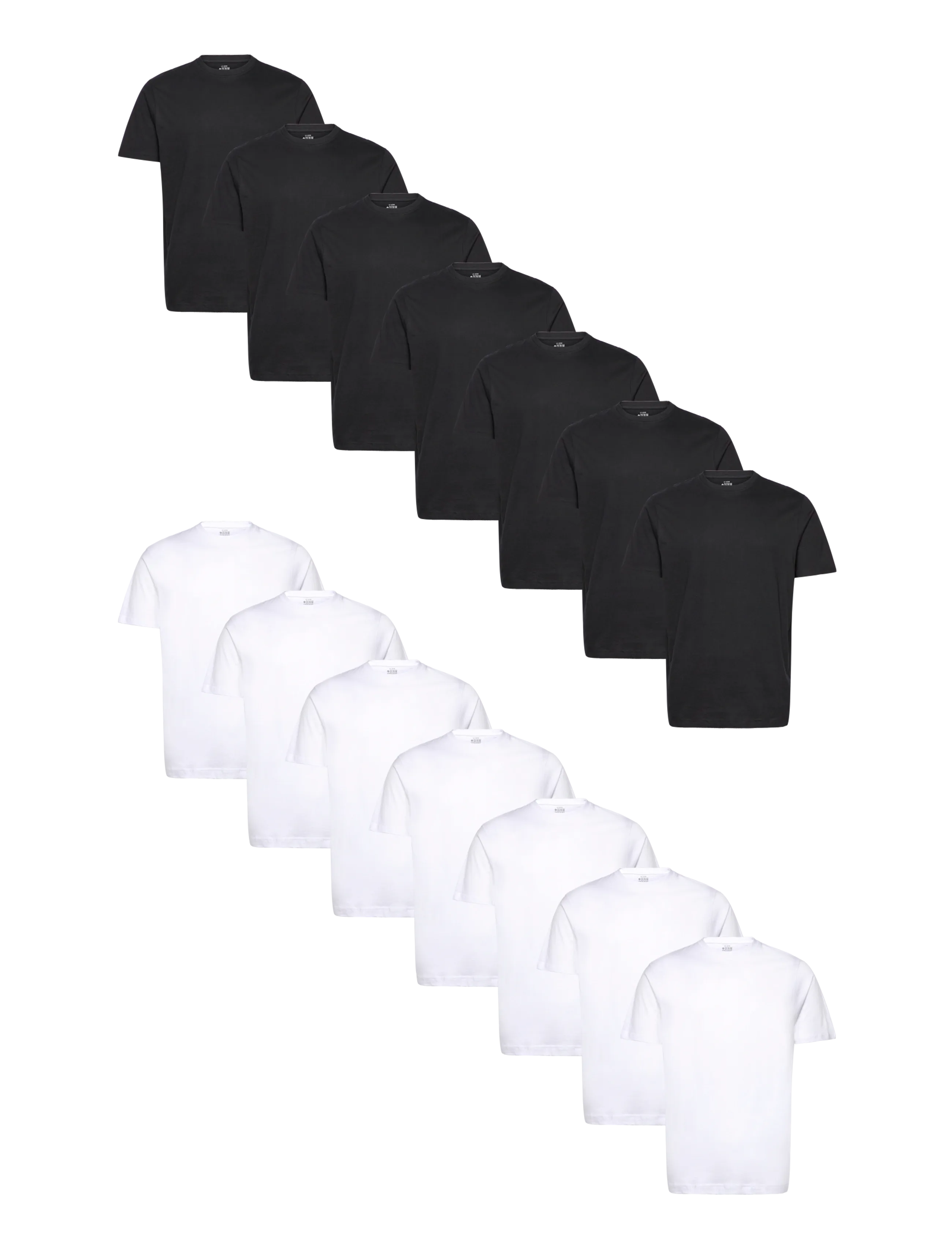 Denim Project DP 14 Pack T-SHIRT - Kleidung - 7X002 WHITE / 7X 001 BLACK / black