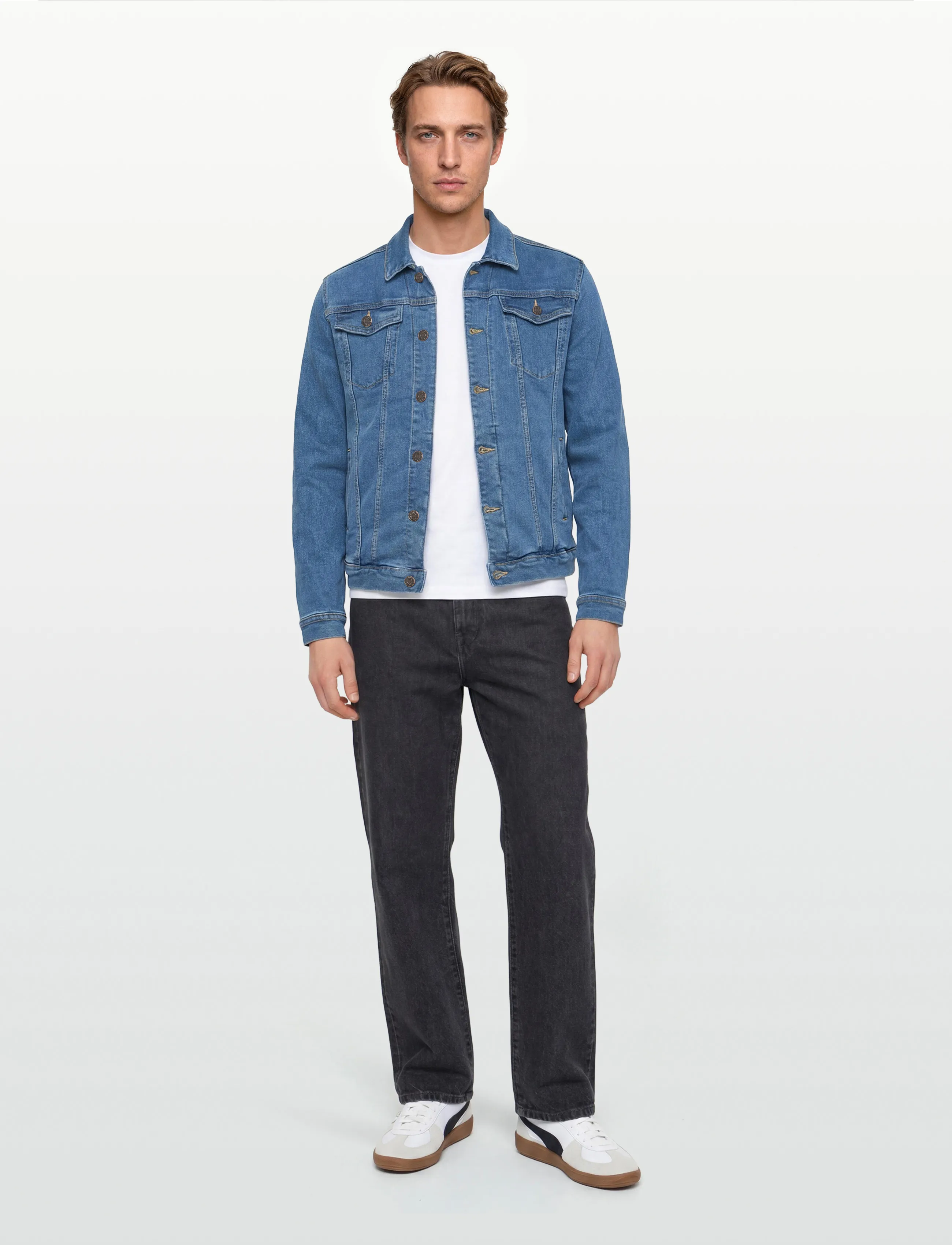 Denim Project - DP Kash Denim Jacket - frühlingsjacken - mid. blue - 0