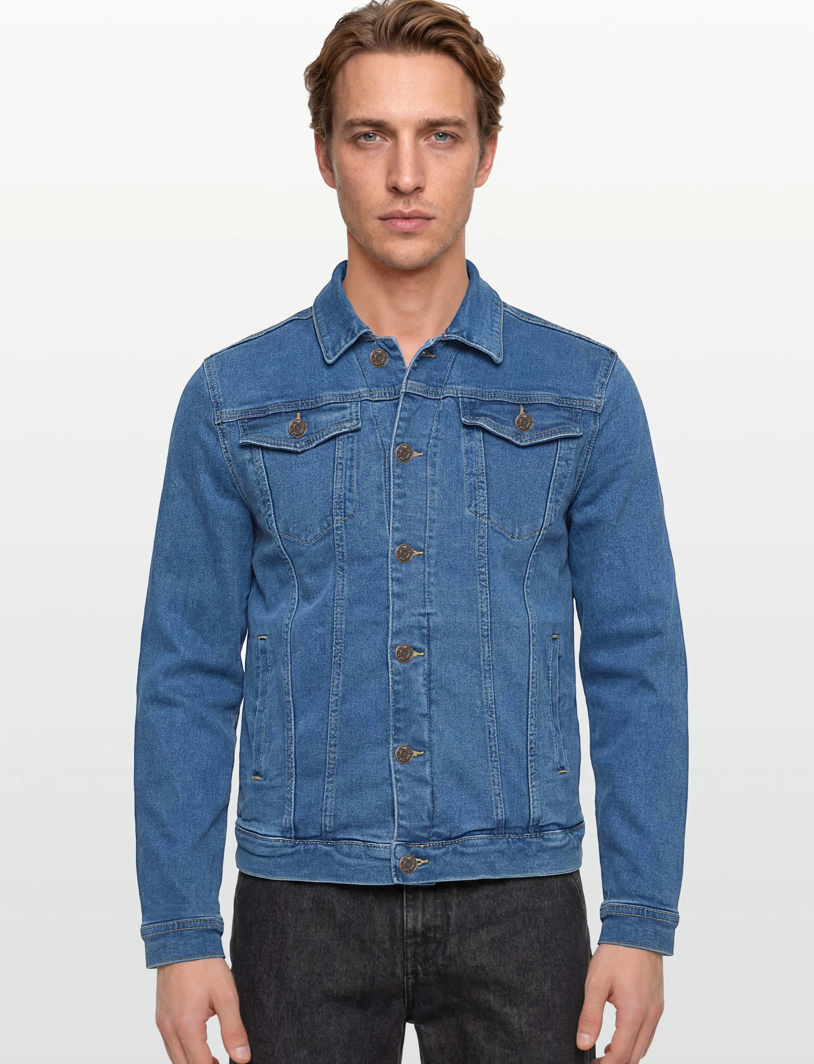 Denim Project - DP Kash Denim Jacket - frühlingsjacken - mid. blue - 3