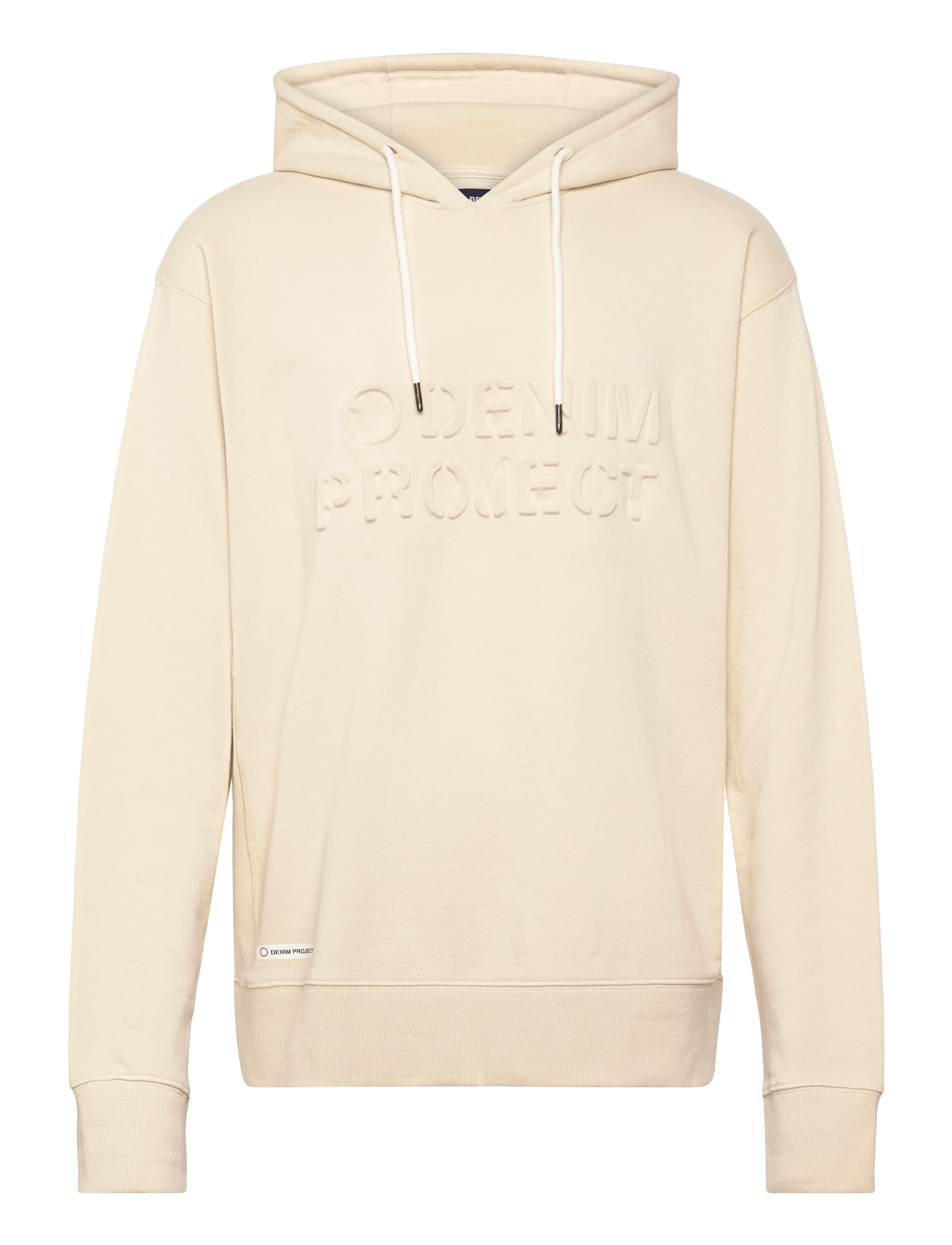 Denim Project DP Logo Airjet Organic Hoodie - Tøj - IVORY / cream